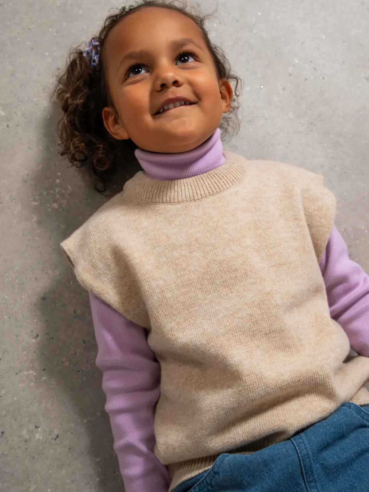 Le pull sans manches 100% laine Beige nougat