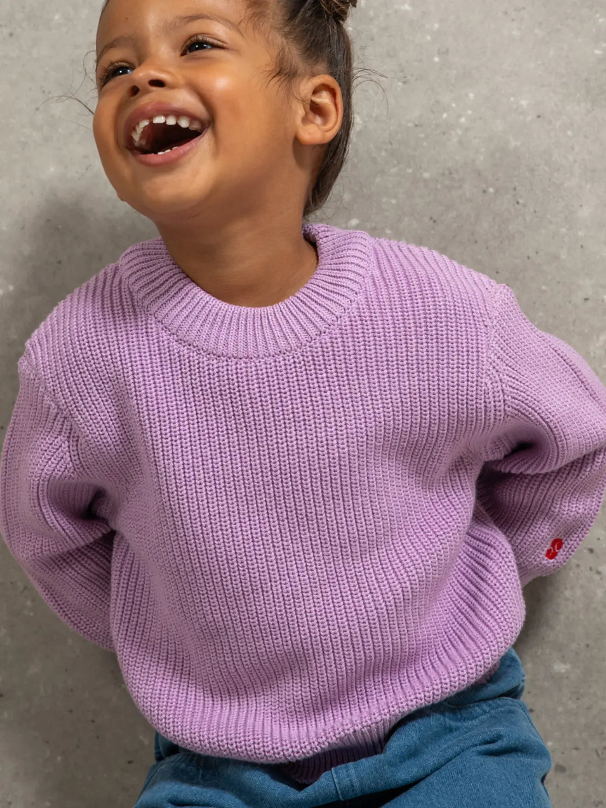 Le pull 100% coton Lilas