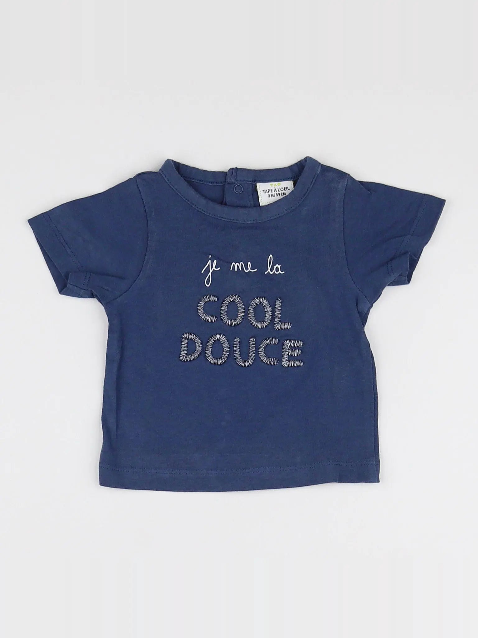 Tape à l'oeil - tee-shirt bleu - 3 mois