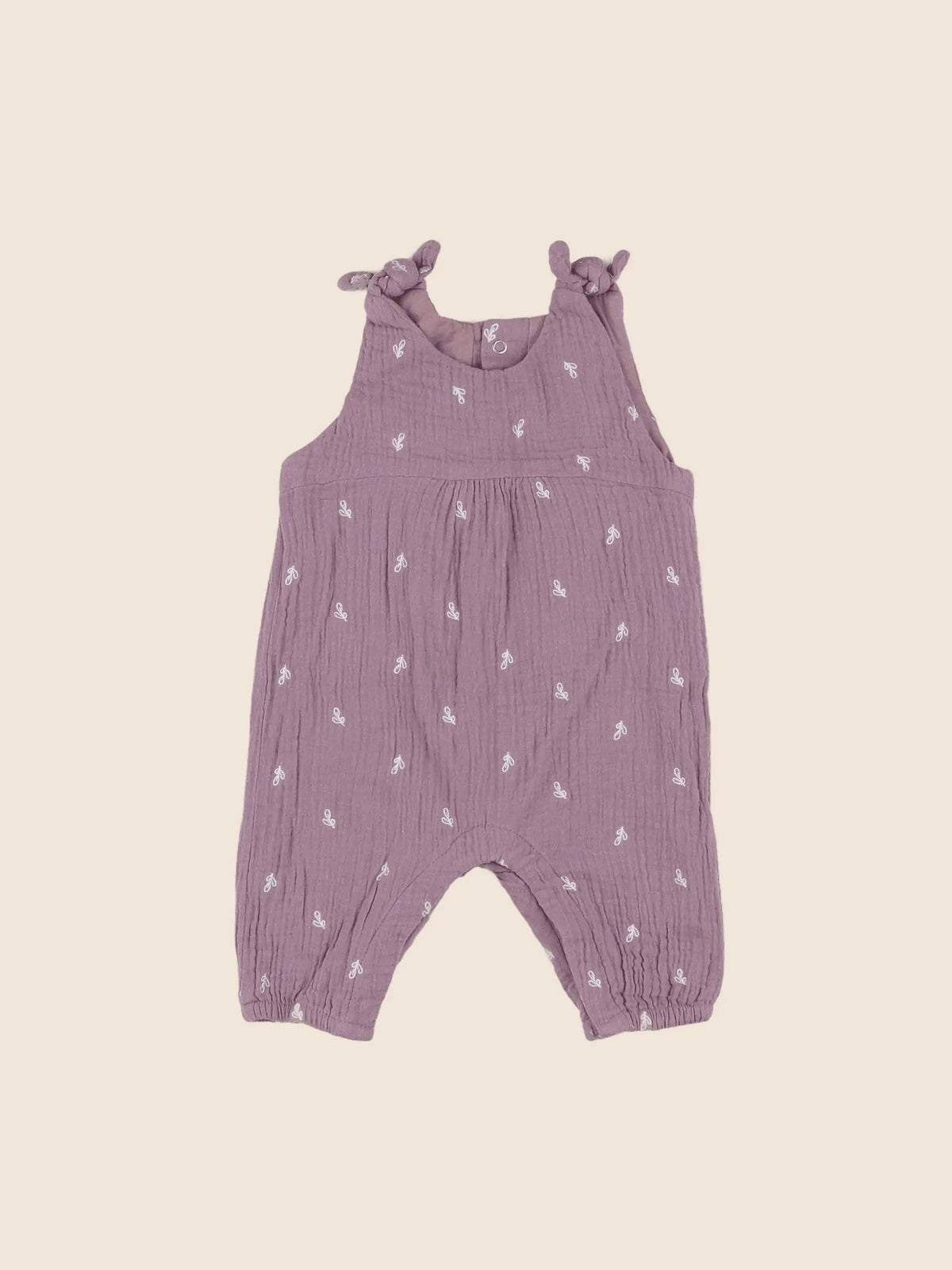 Vertbaudet - combinaison doublé violet - 3 mois