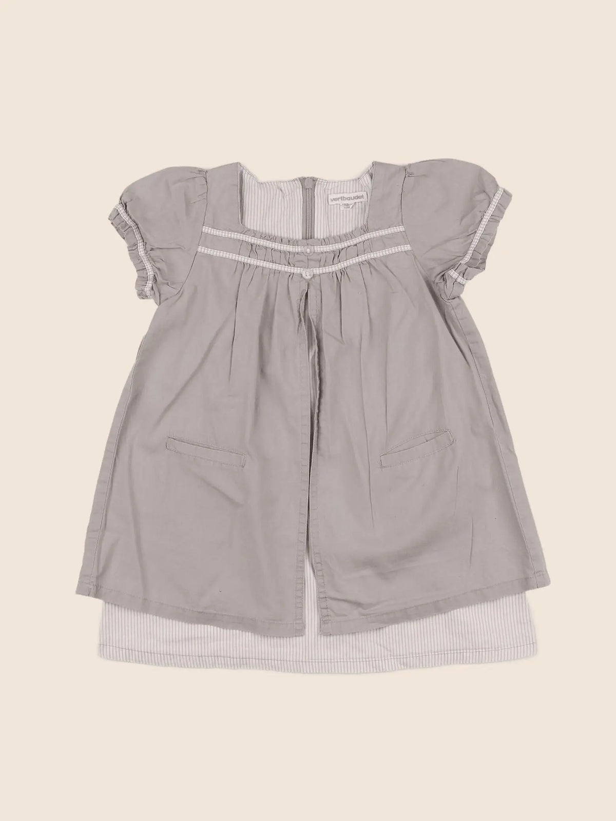 Vertbaudet - robe gris - 4 ans