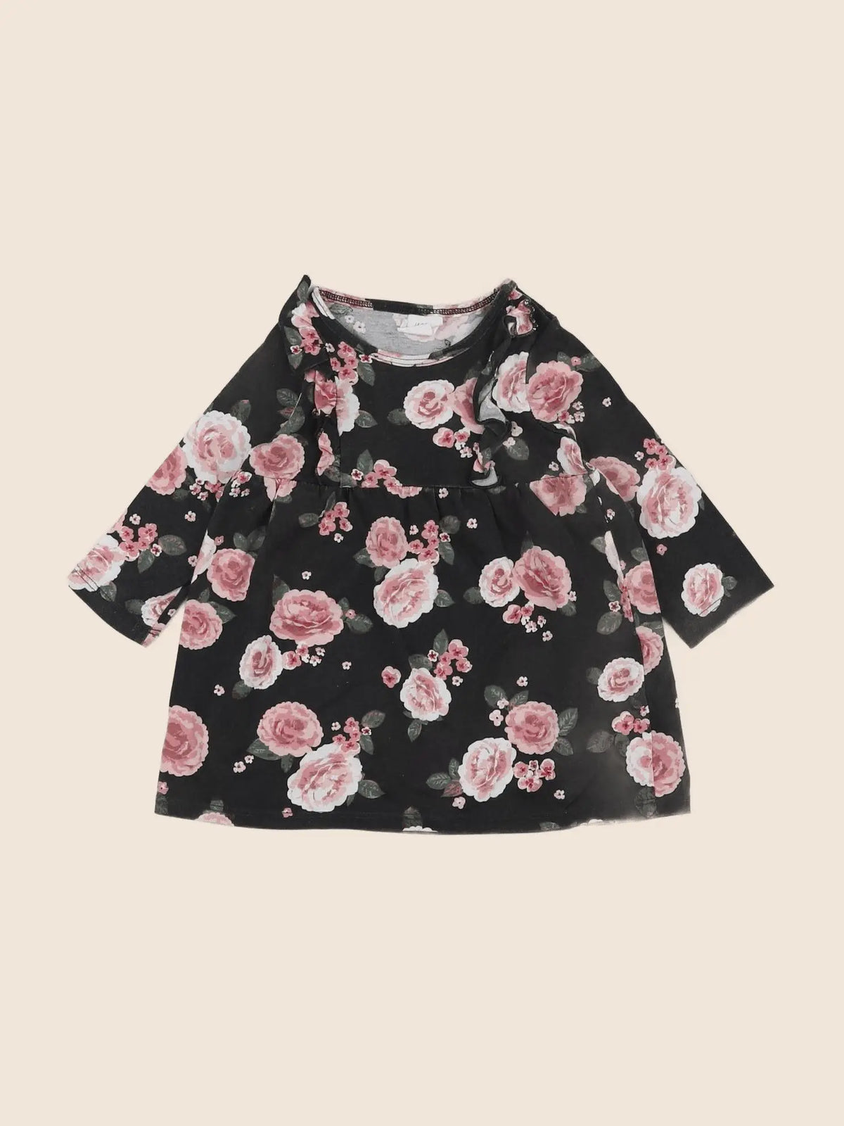 H&M - robe noir, rose - 3/6 mois