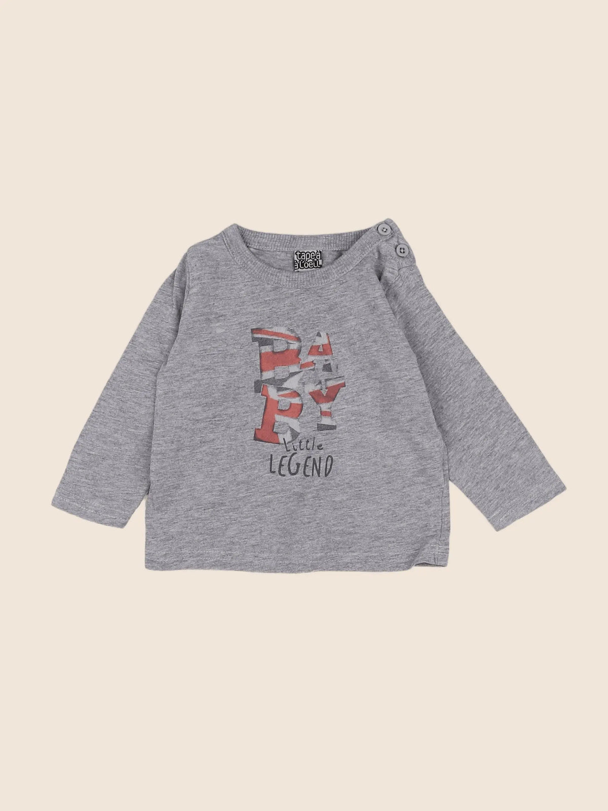 Tape à l'oeil - tee-shirt gris, rouge - 6 mois
