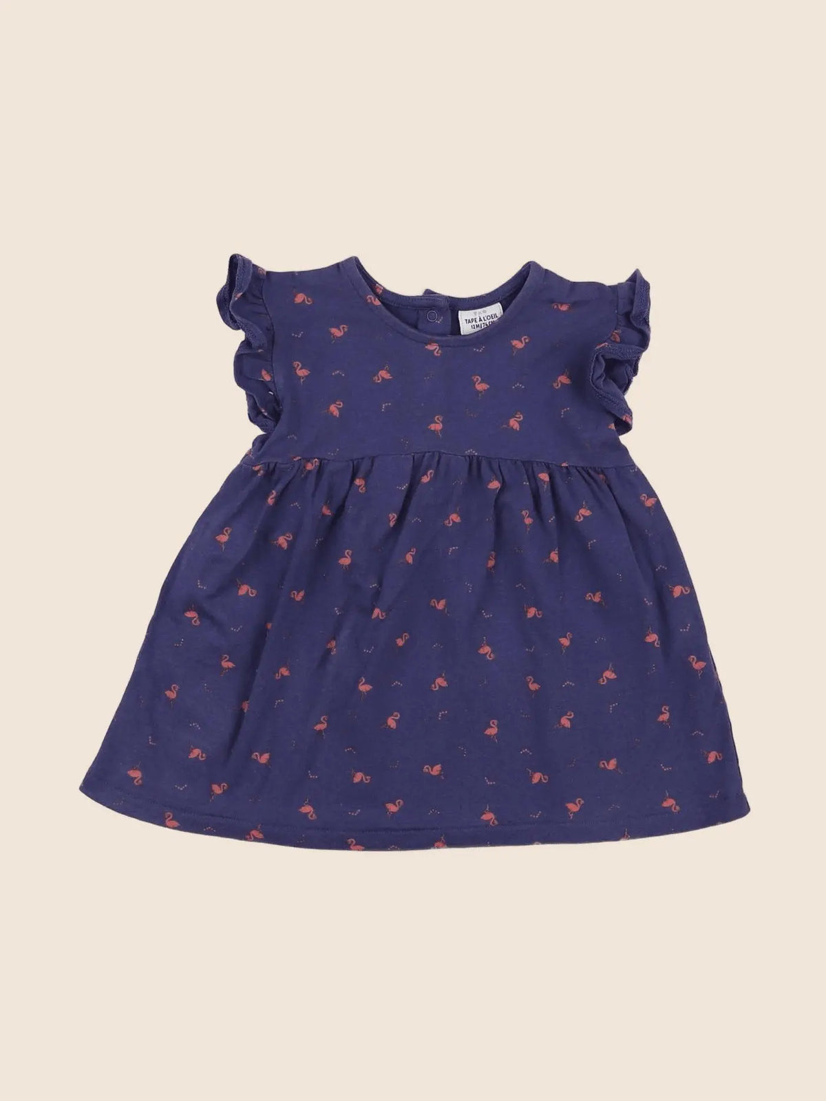 Tape à l'oeil - robe bleu, orange - 12 mois