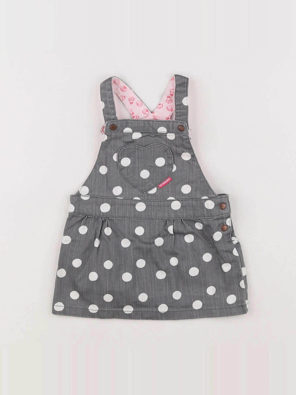 Vertbaudet - robe gris - 18 mois