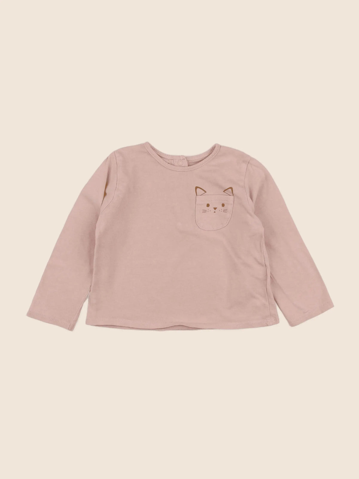 Vertbaudet - tee-shirt rose - 12 mois