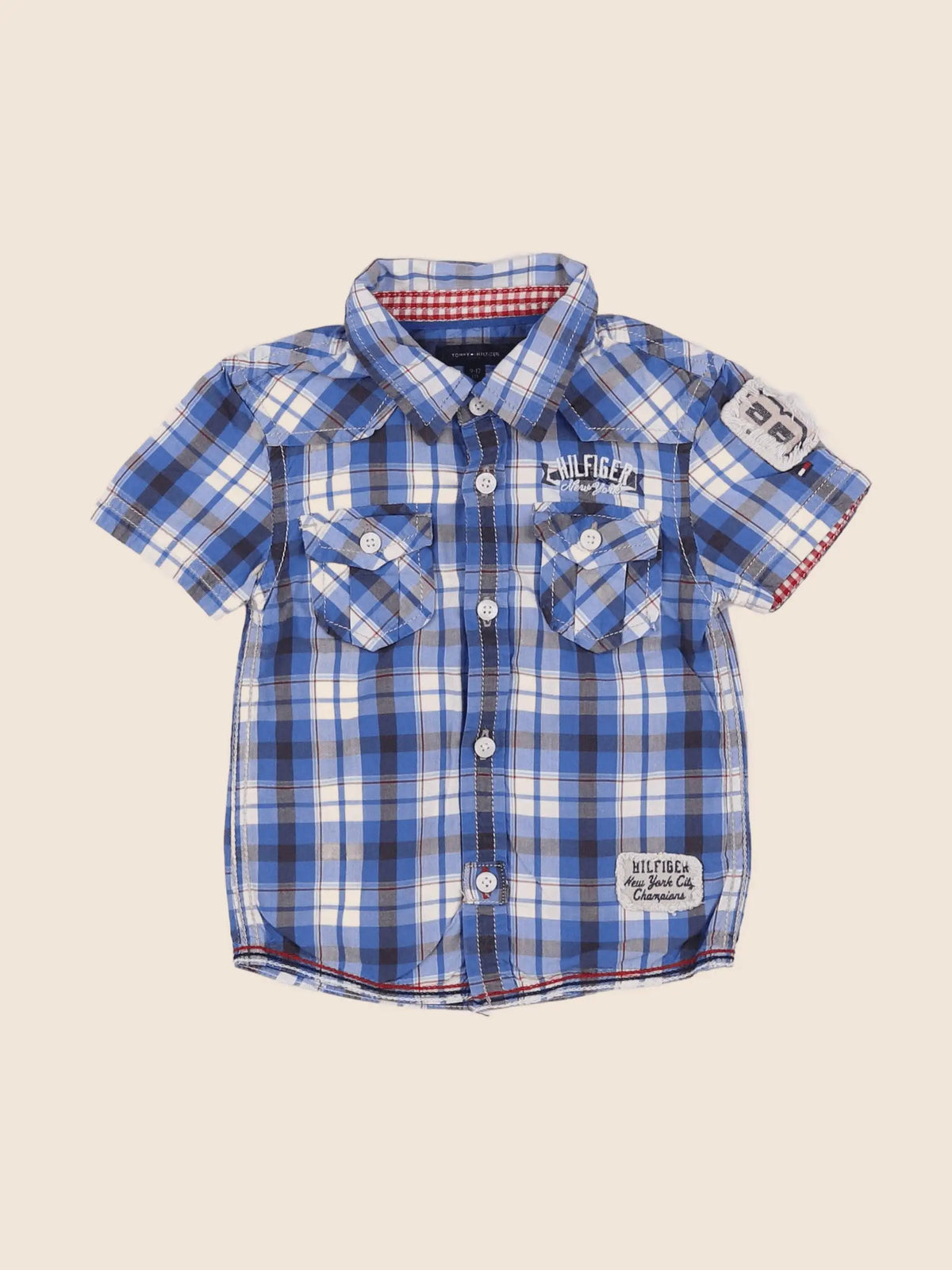 Tommy Hilfiger - chemise imprimé au dos bleu - 9/12 mois