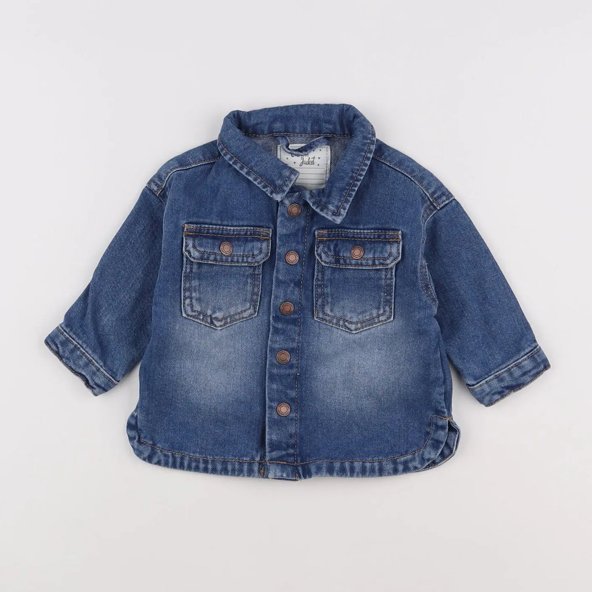 Vertbaudet - chemise bleu - 6 mois