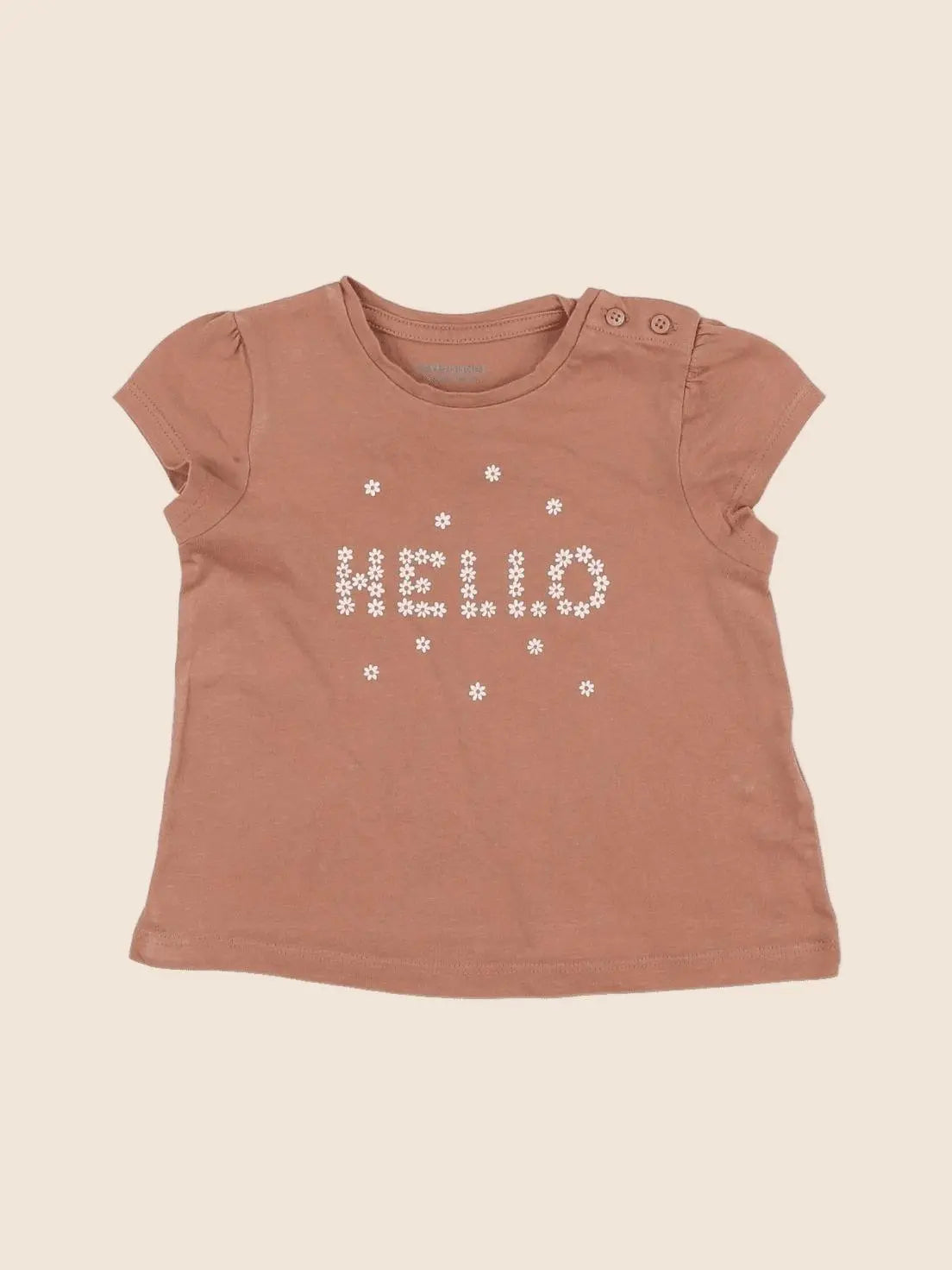 Vertbaudet - tee-shirt marron - 12 mois