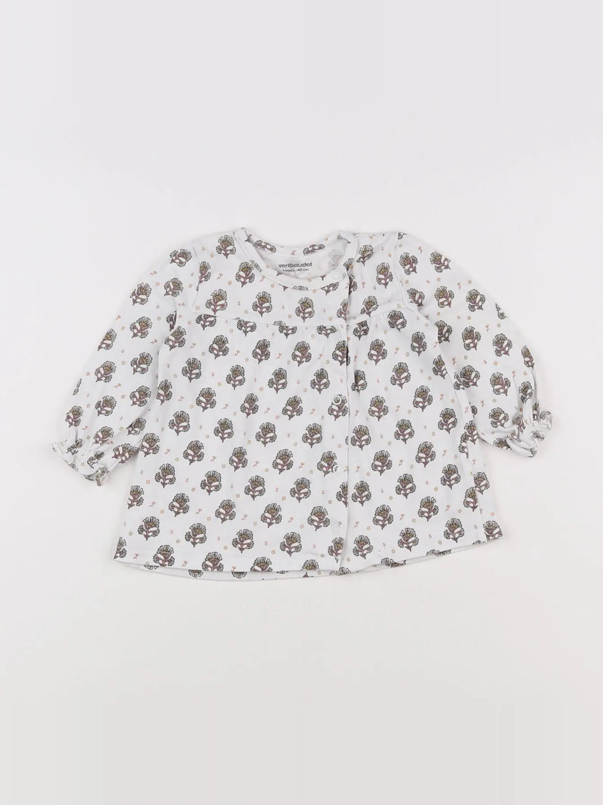 Vertbaudet - tee-shirt blanc - 6 mois