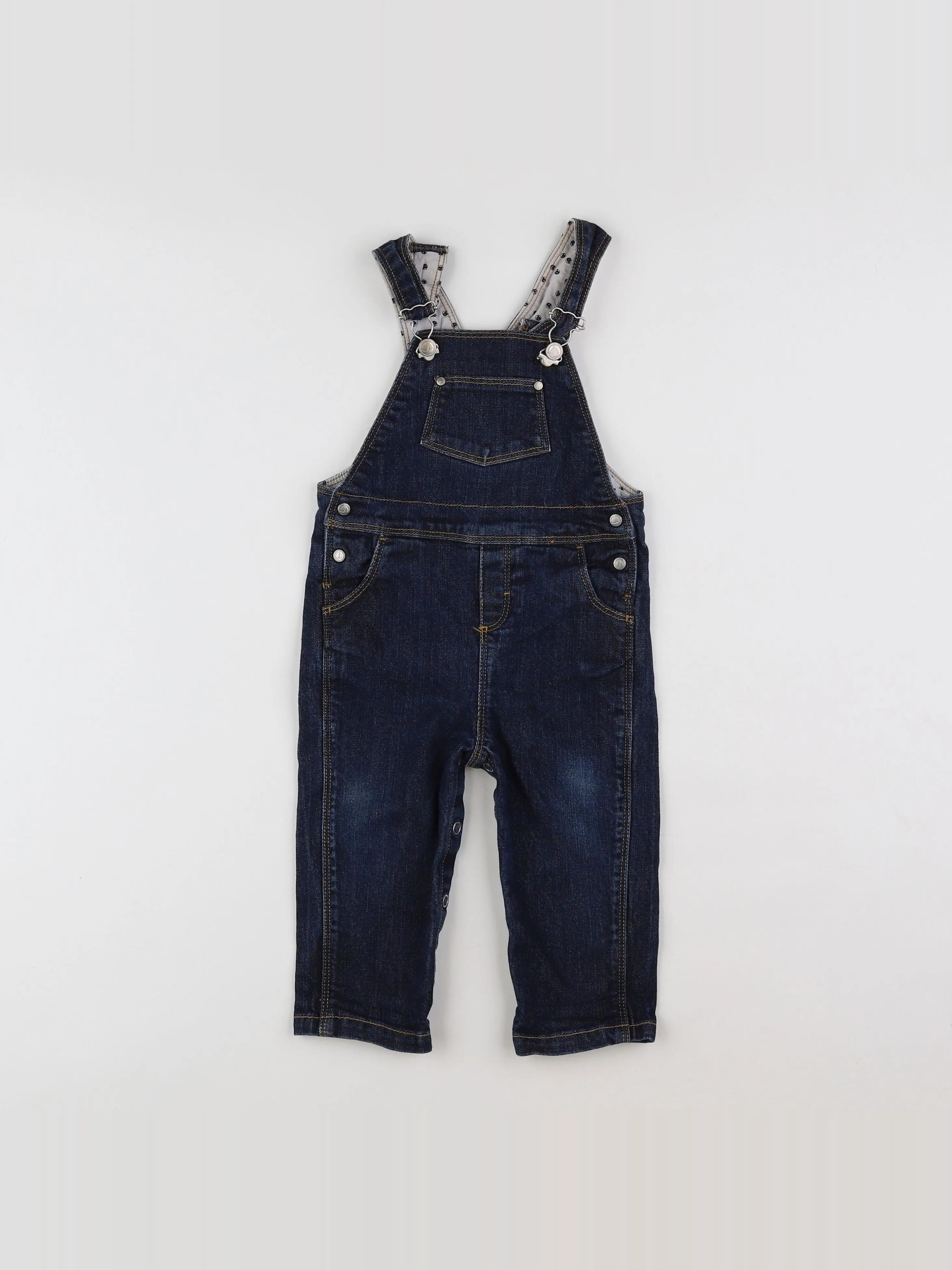 Petit Bateau - salopette bleu - 12 mois