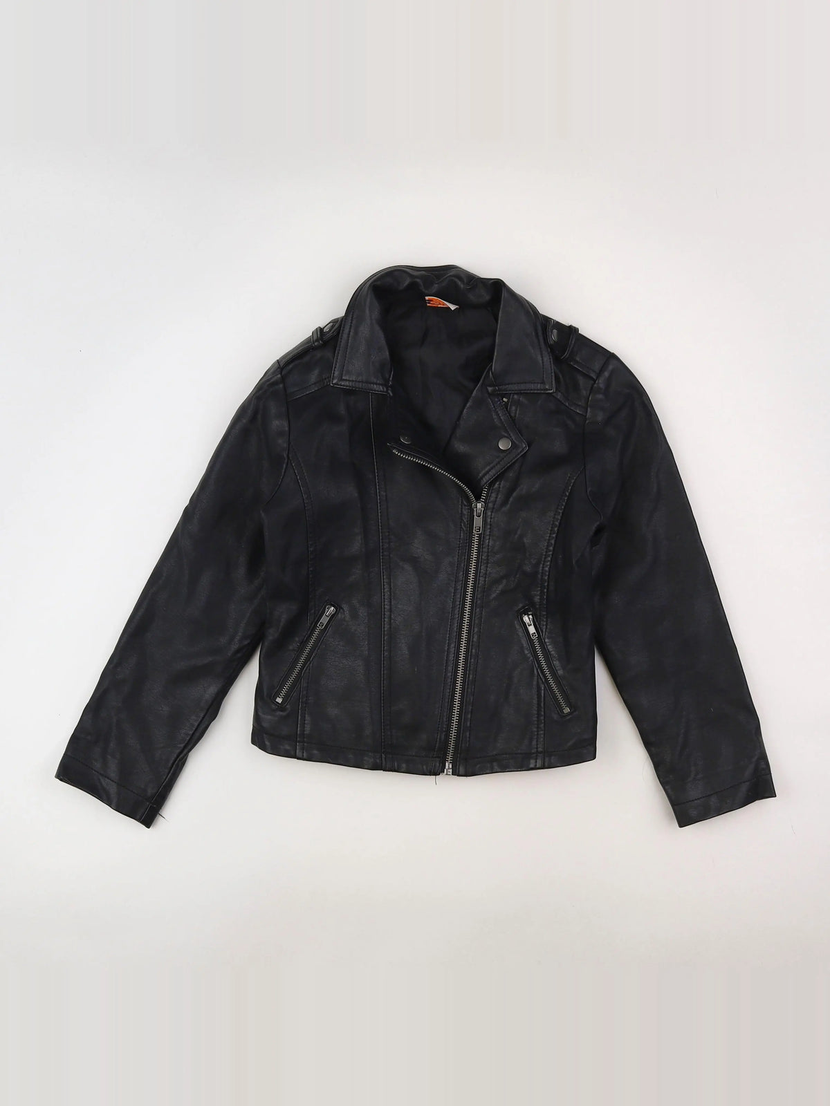 Tape à l'oeil - veste simili cuir noir - 8 ans