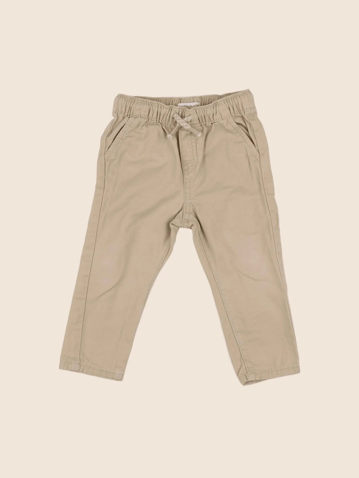 Vertbaudet - pantalon beige - 12 mois