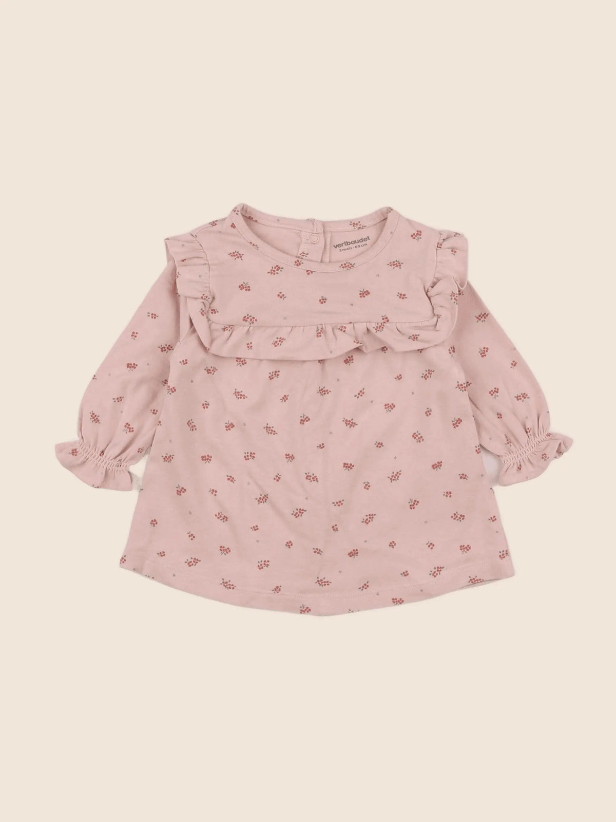 Vertbaudet - robe rose - 3 mois