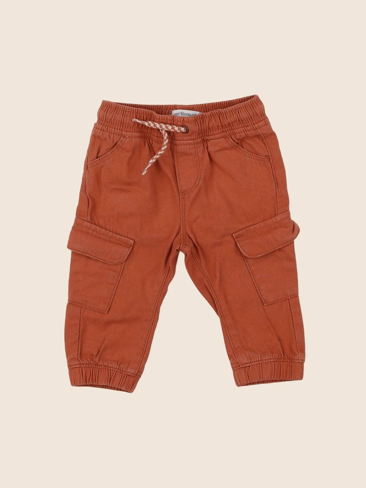 Vertbaudet - pantalon orange - 6 mois