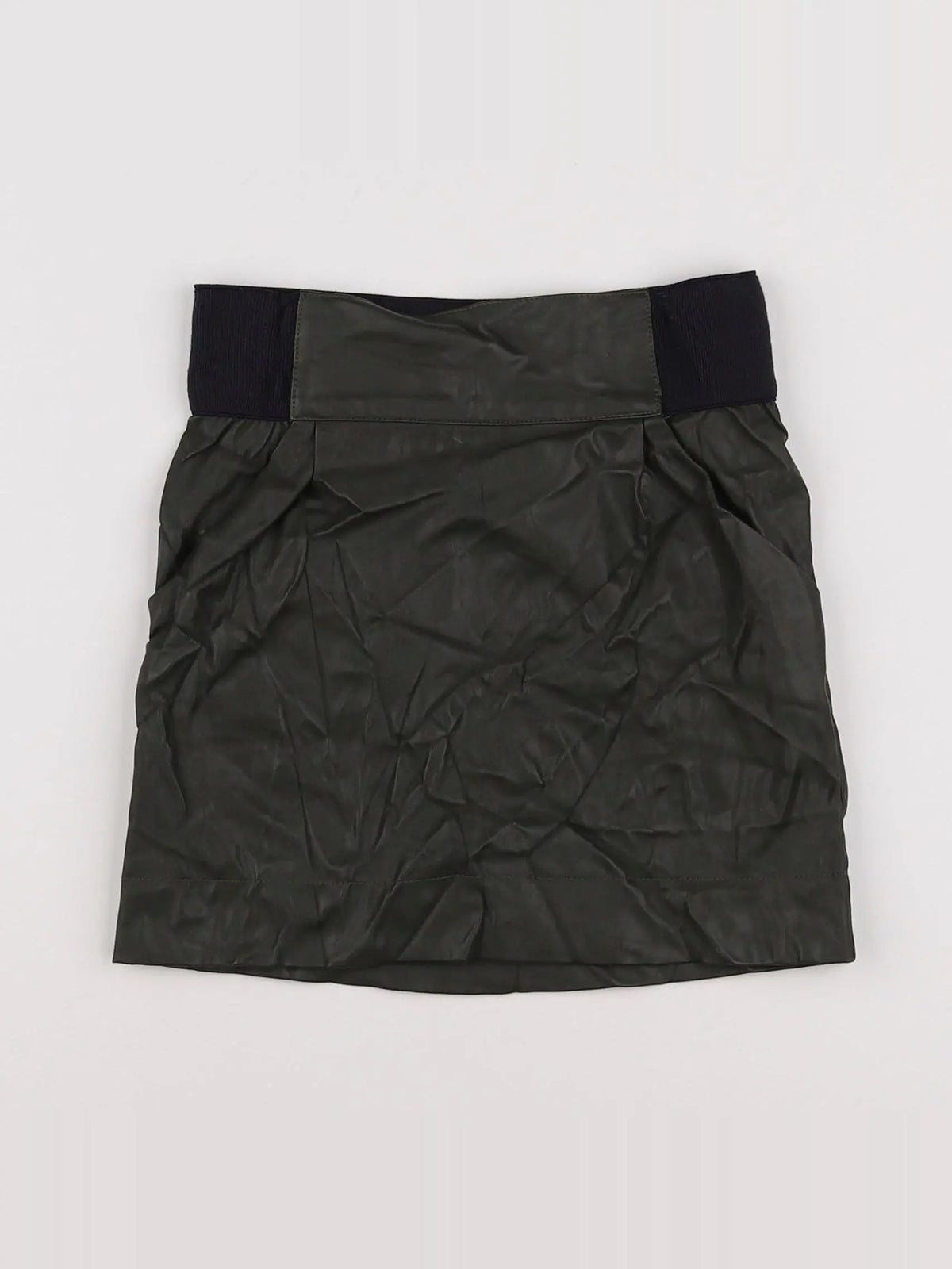 Bellerose - jupe vert simili cuir - 4 ans