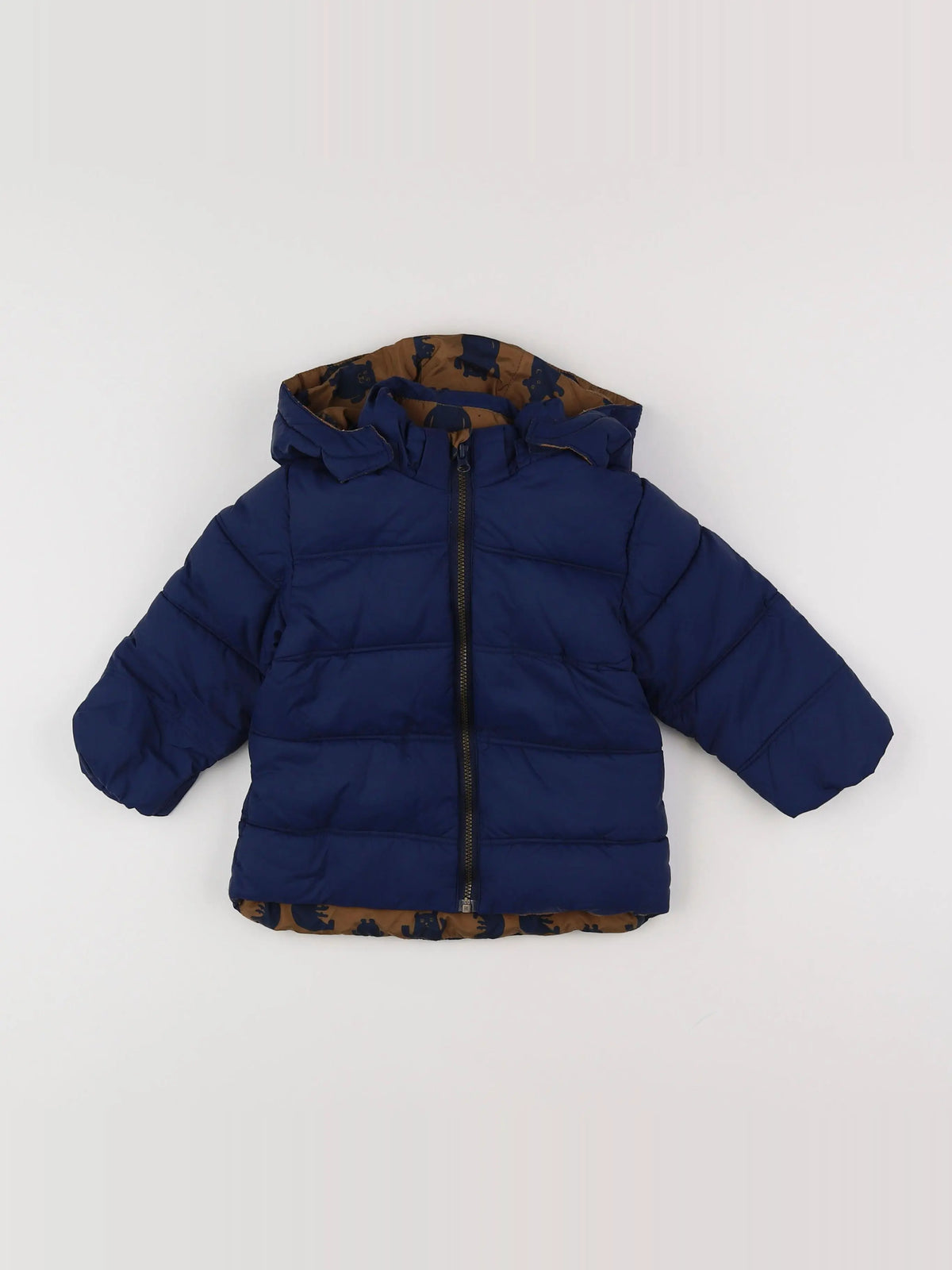 H&M - doudoune bleu - 9/12 mois