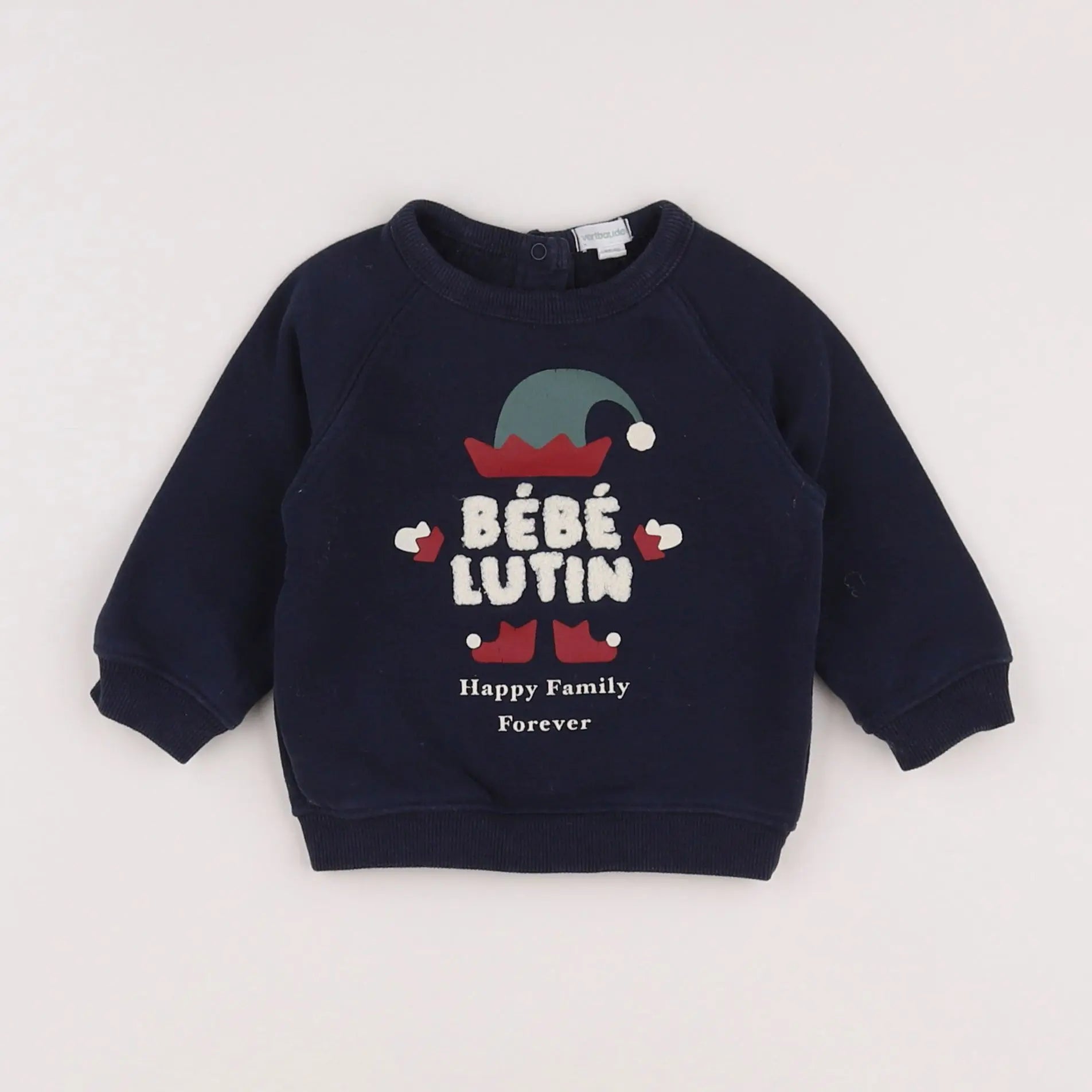 Vertbaudet - sweat bleu - 6 mois