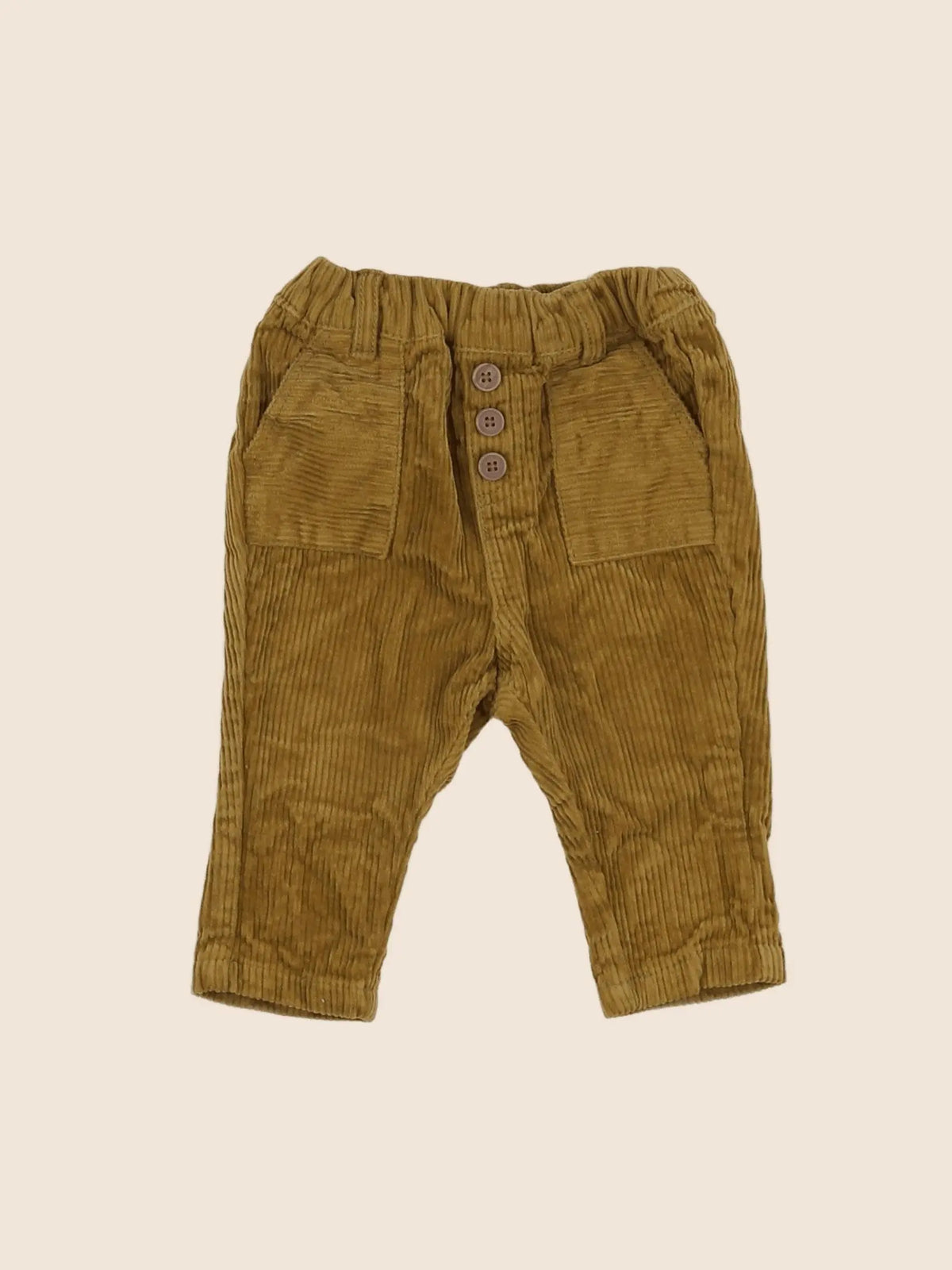 Vertbaudet - pantalon jaune - 3 mois