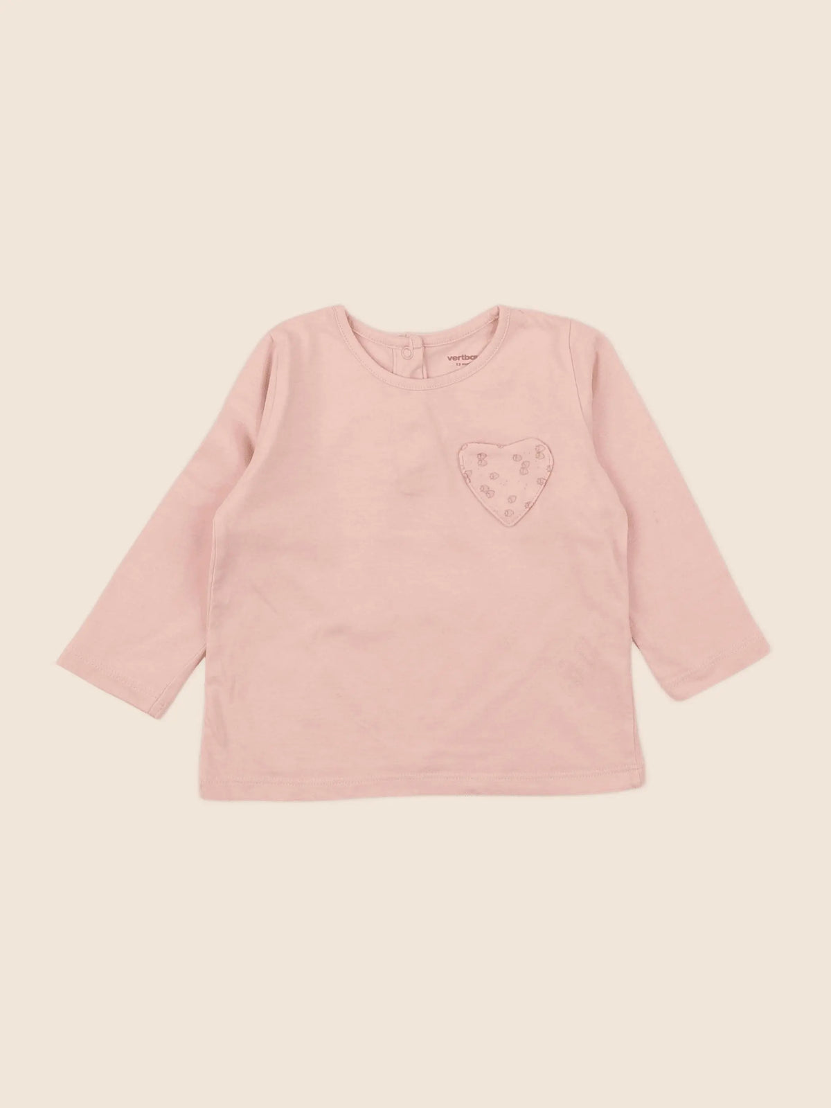 Vertbaudet - tee-shirt rose - 12 mois
