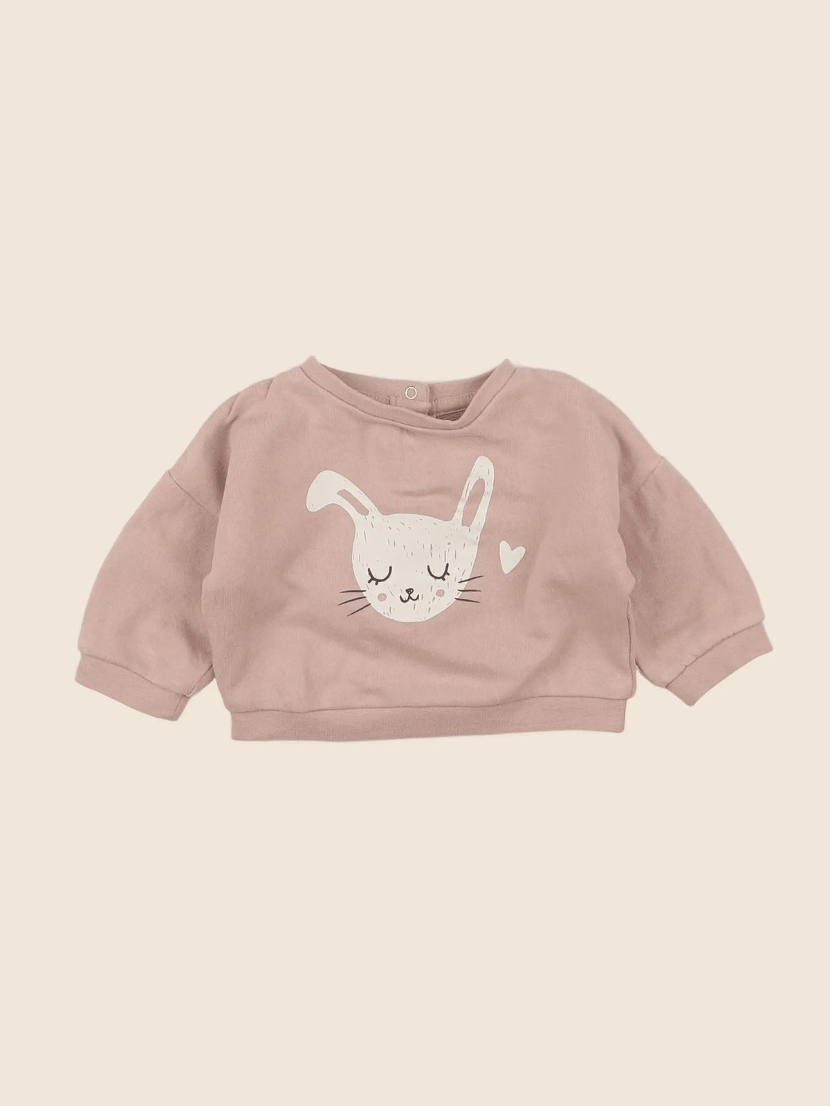 Vertbaudet - sweat rose - 6 mois