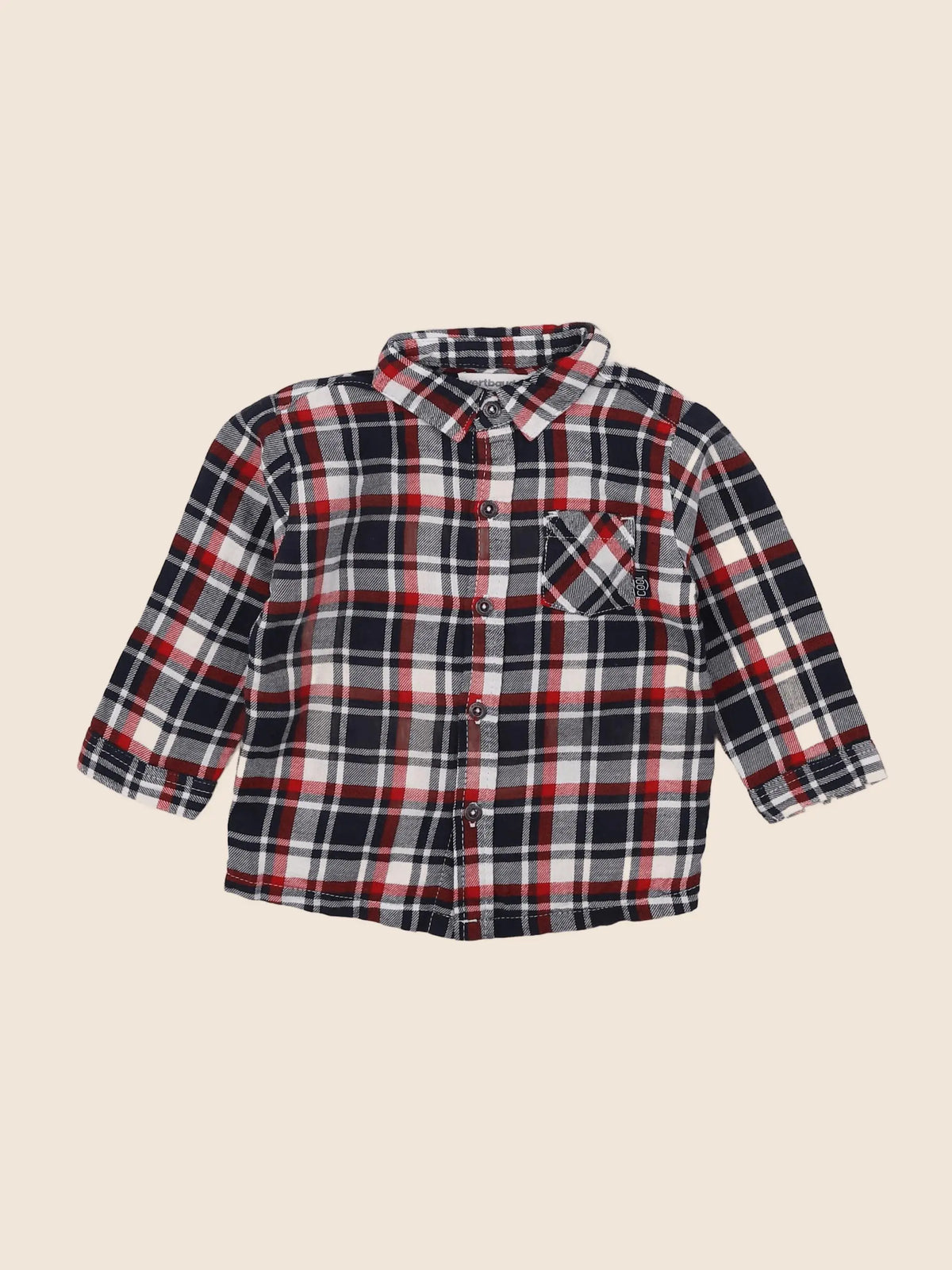 Vertbaudet - chemise bleu - 6 mois