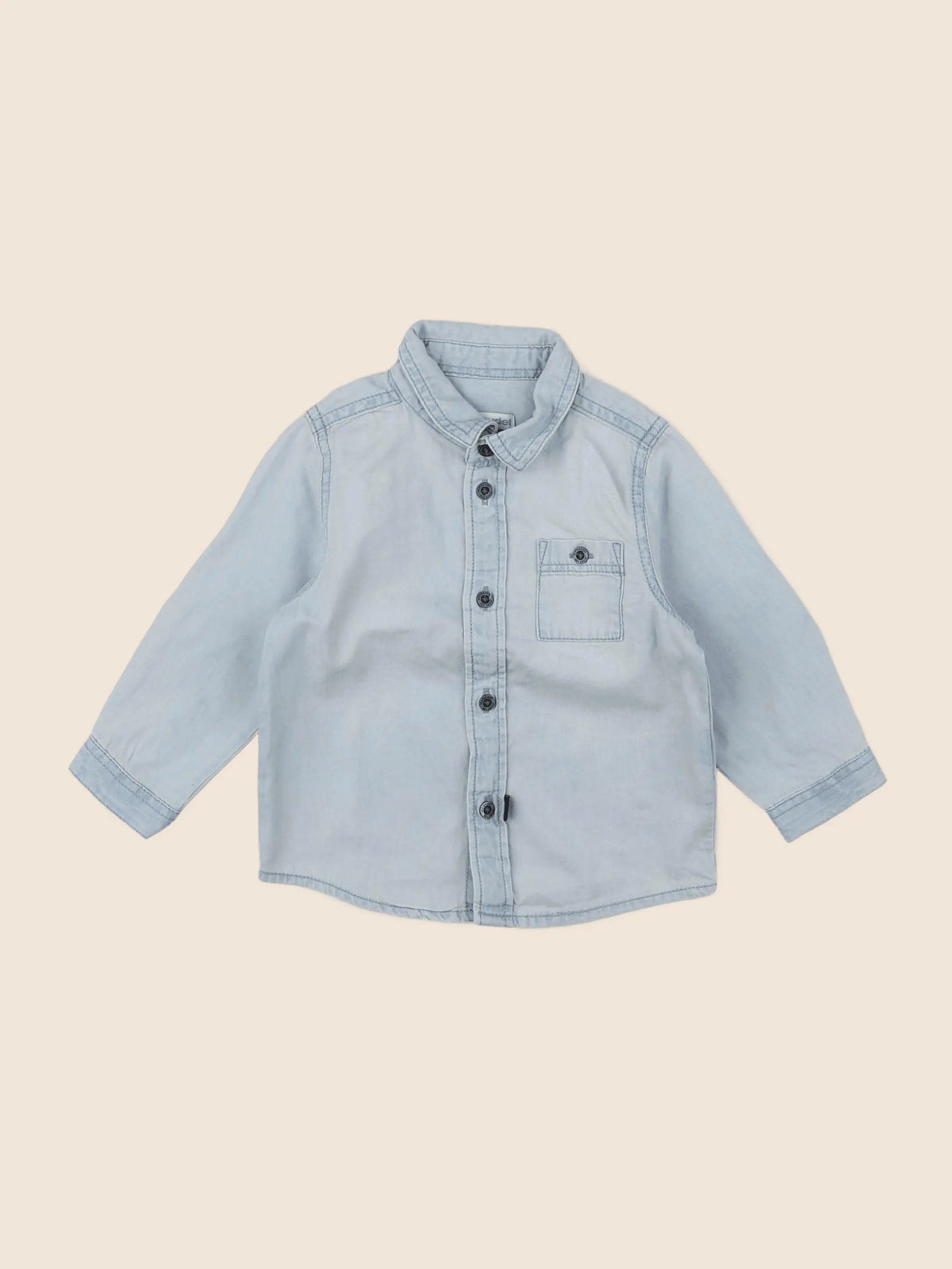Vertbaudet - chemise bleu - 12 mois