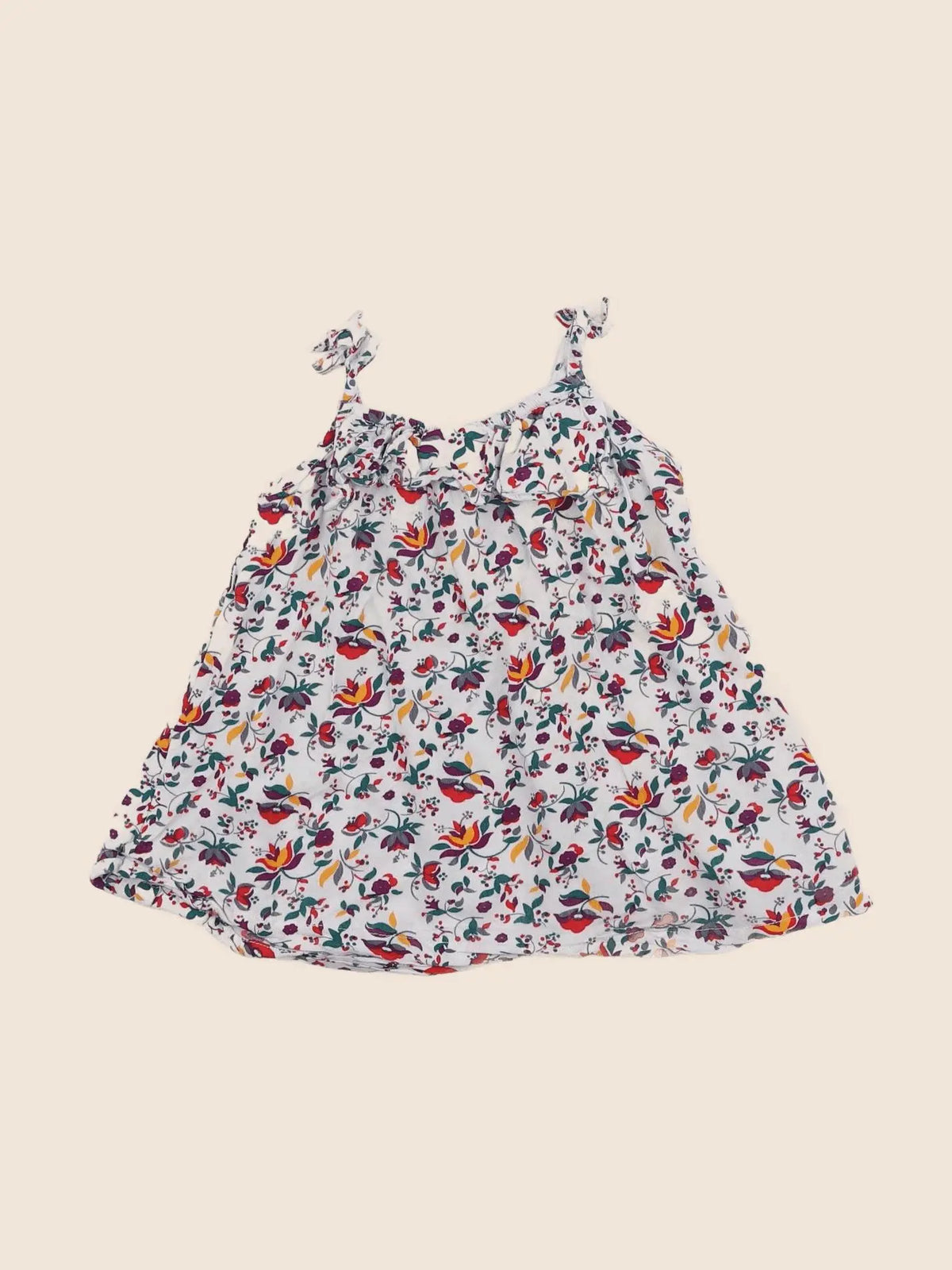 Vertbaudet - robe multicolore - 12 mois