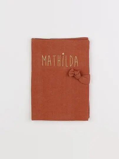 Petit Picotin - "MATHILDA" protège carnet de santé marron -
