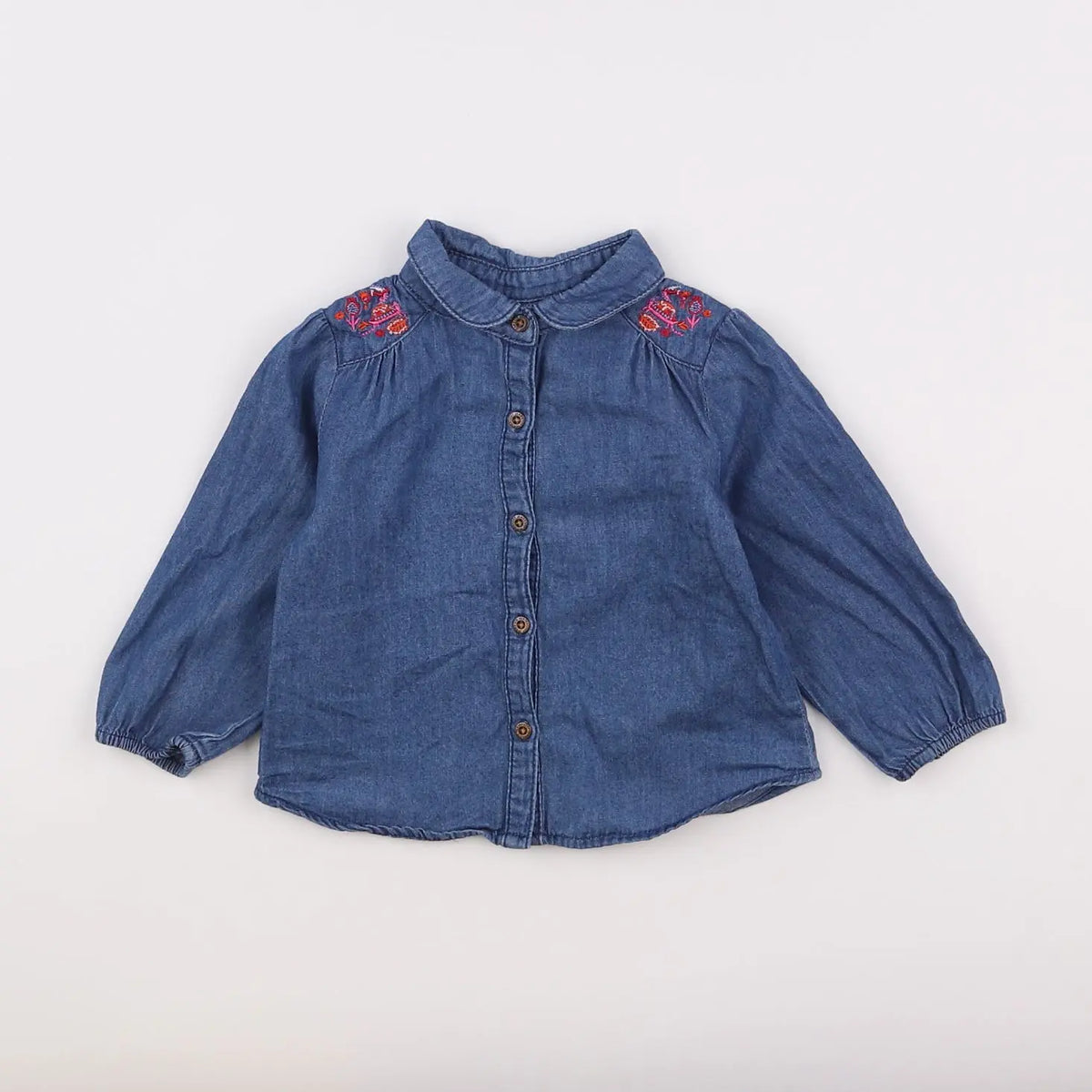 Vertbaudet - blouse bleu, multicolore - 12 mois