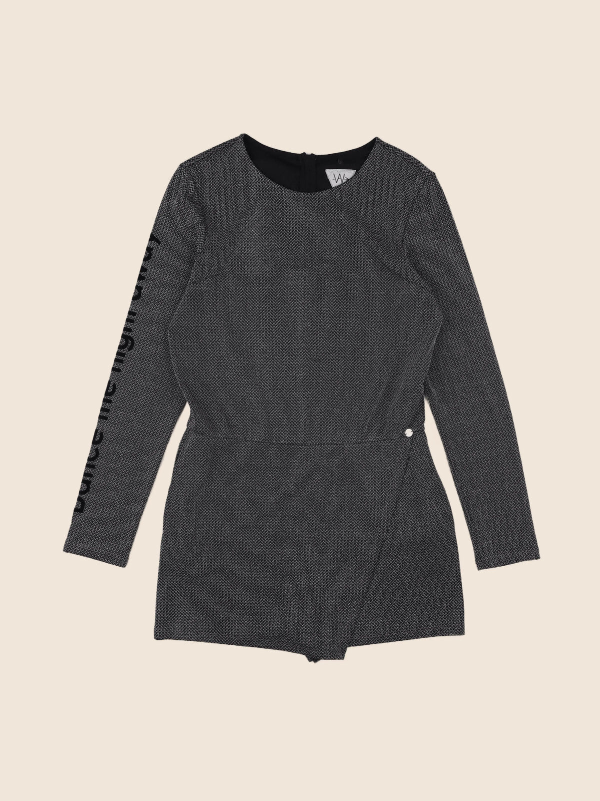 IKKS - robe argent, noir - 16 ans