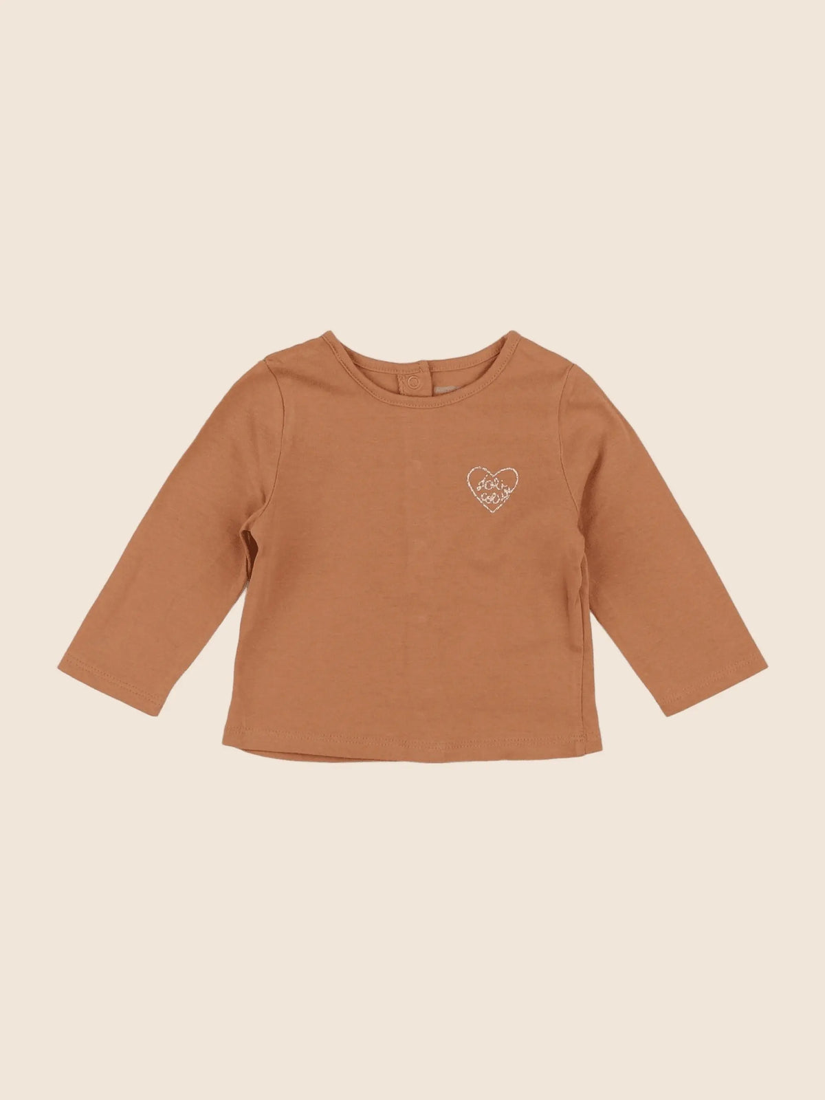 Vertbaudet - tee-shirt marron - 3 mois