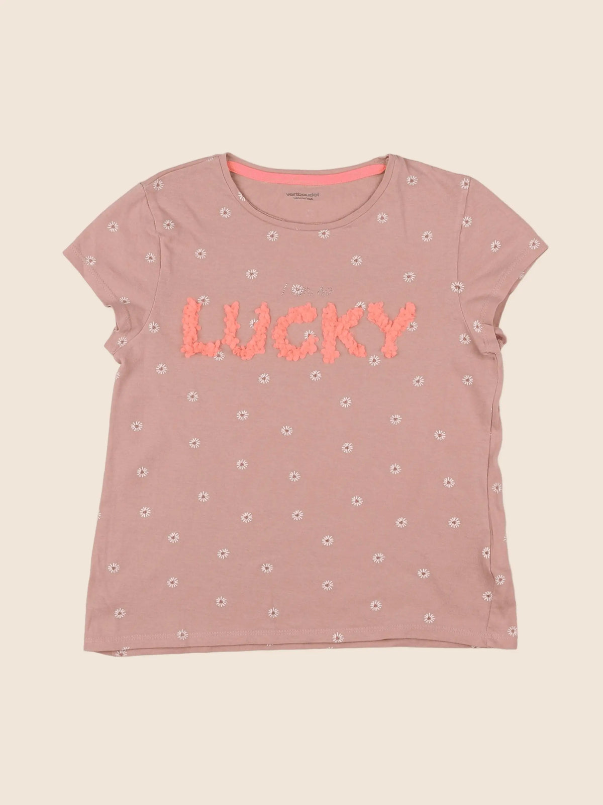 Vertbaudet - tee-shirt rose - 10 ans