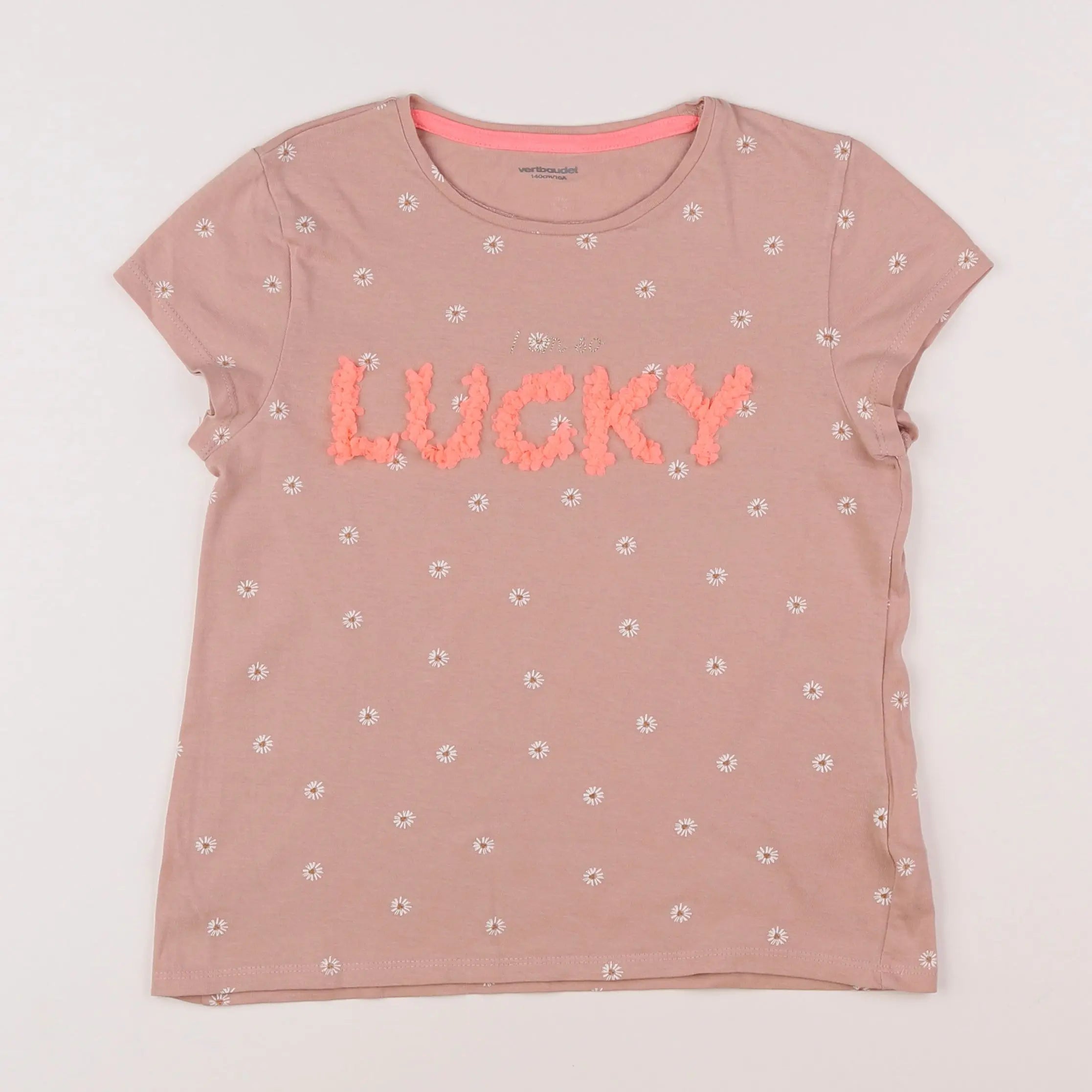 Vertbaudet - tee-shirt rose - 10 ans