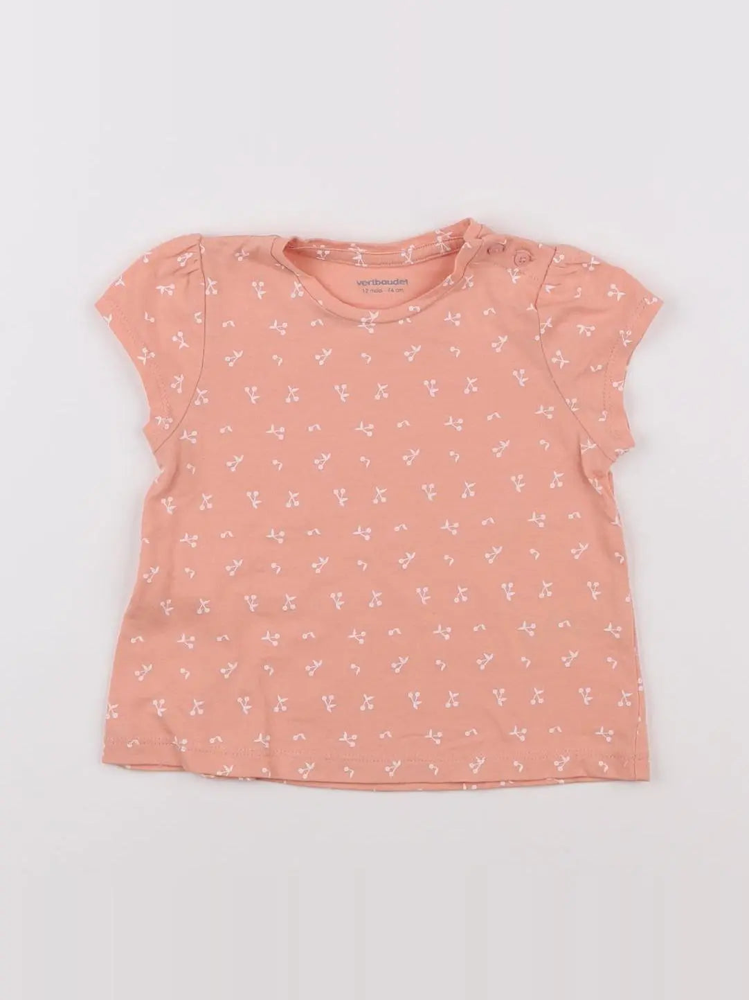 Vertbaudet - tee-shirt rose - 12 mois