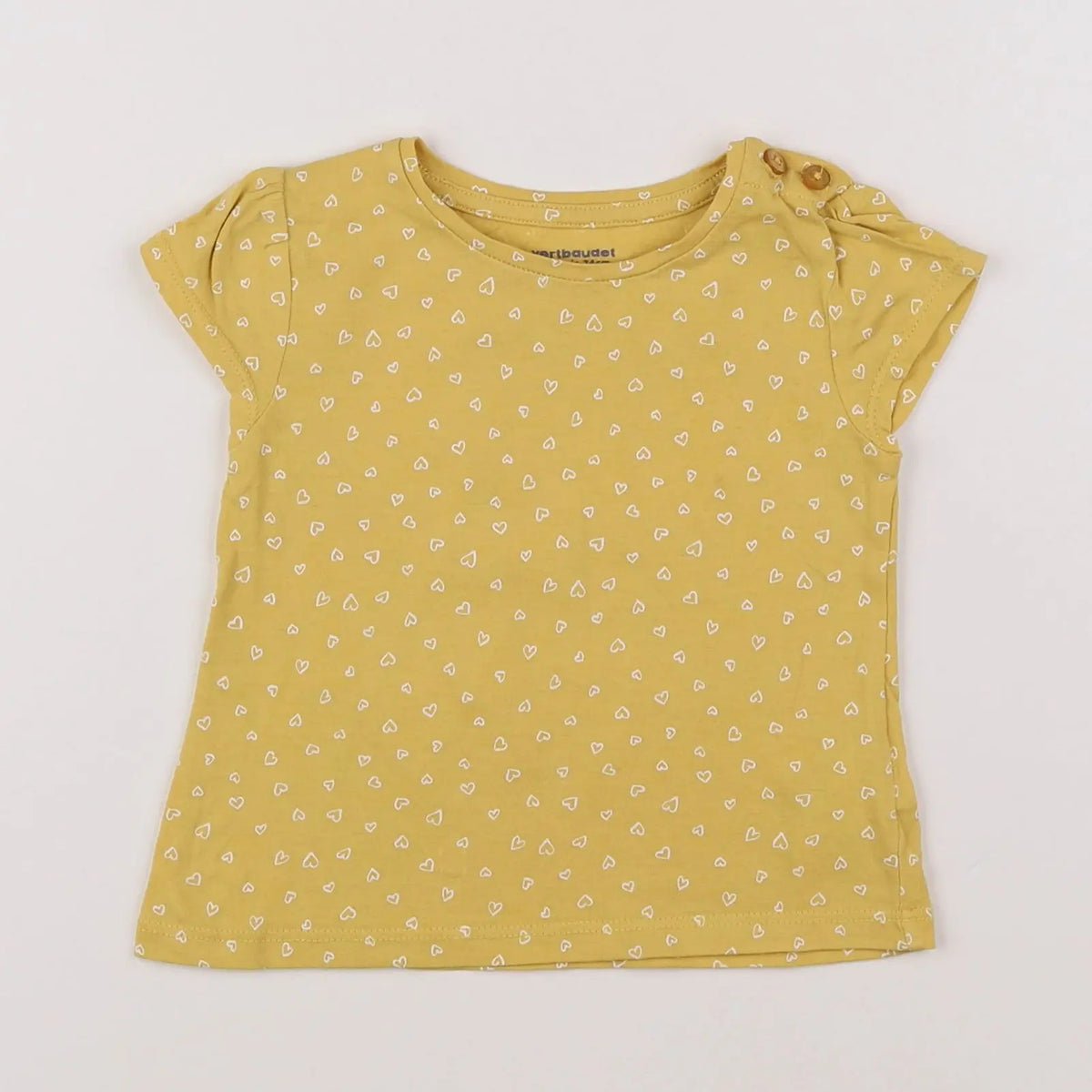 Vertbaudet - tee-shirt jaune - 12 mois