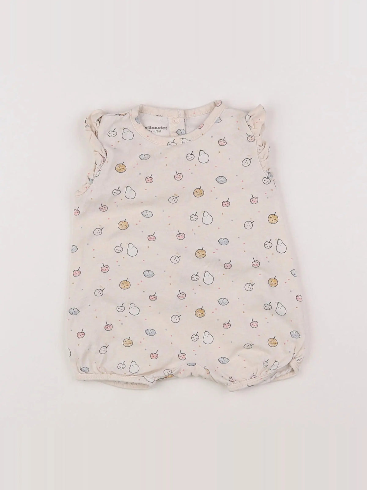 Vertbaudet - pyjama coton beige - 3 mois