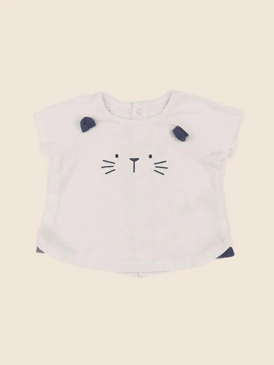 Vertbaudet - tee-shirt beige - 6 mois