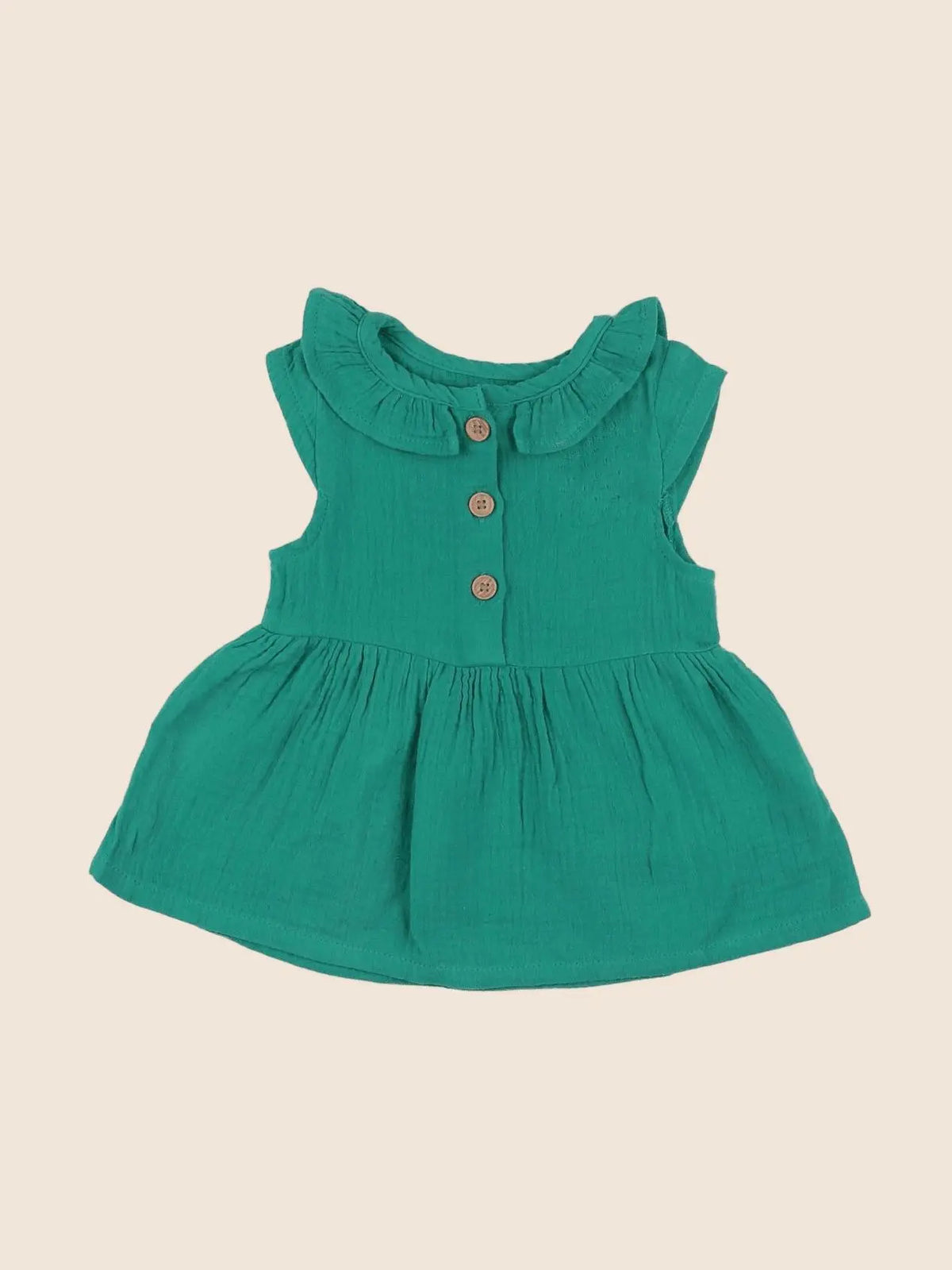 Vertbaudet - robe vert - 3 mois