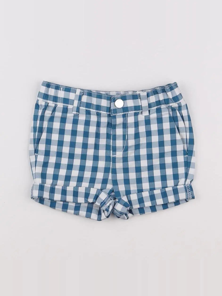 Jacadi - short bleu, blanc - 12 mois