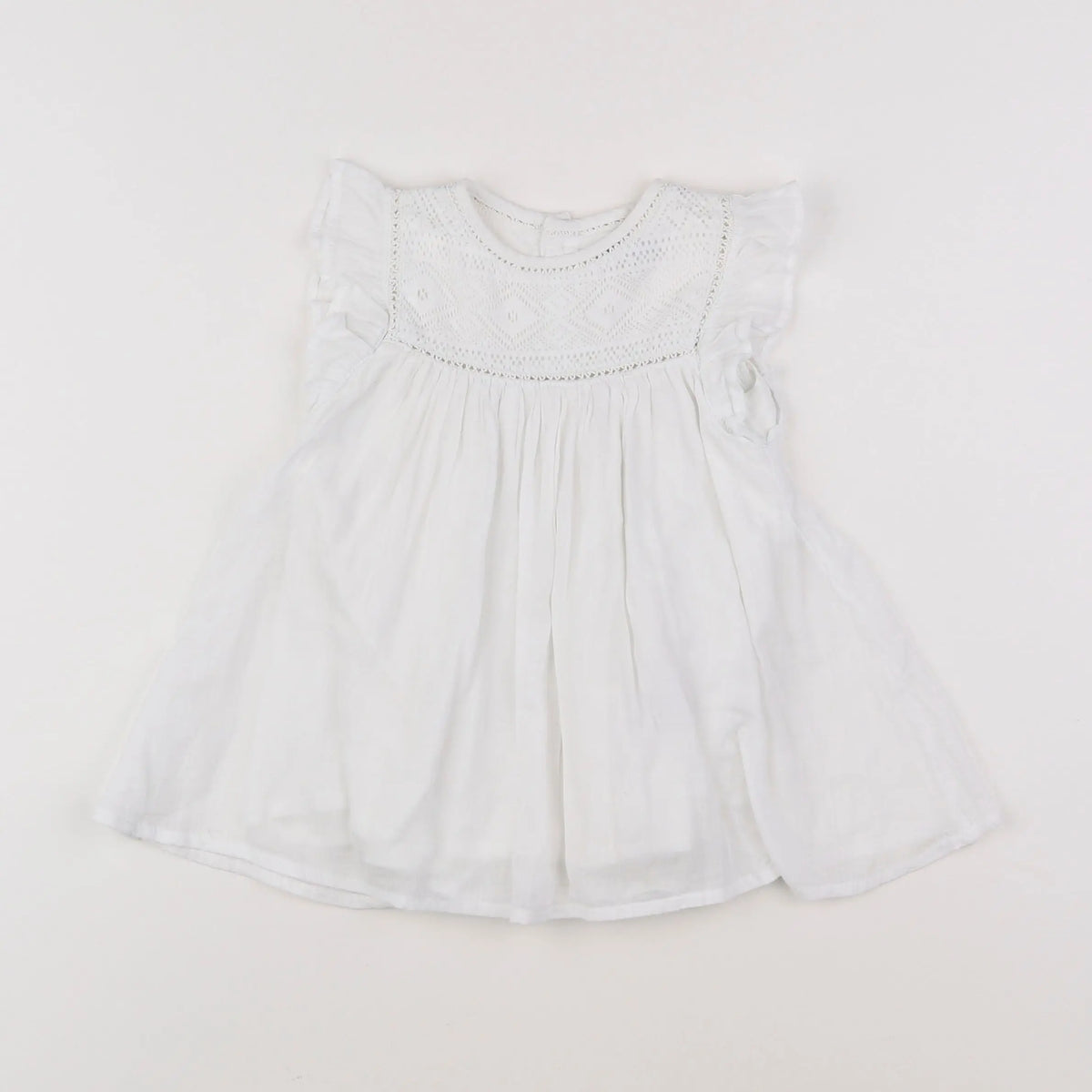 Vertbaudet - robe blanc - 9 mois