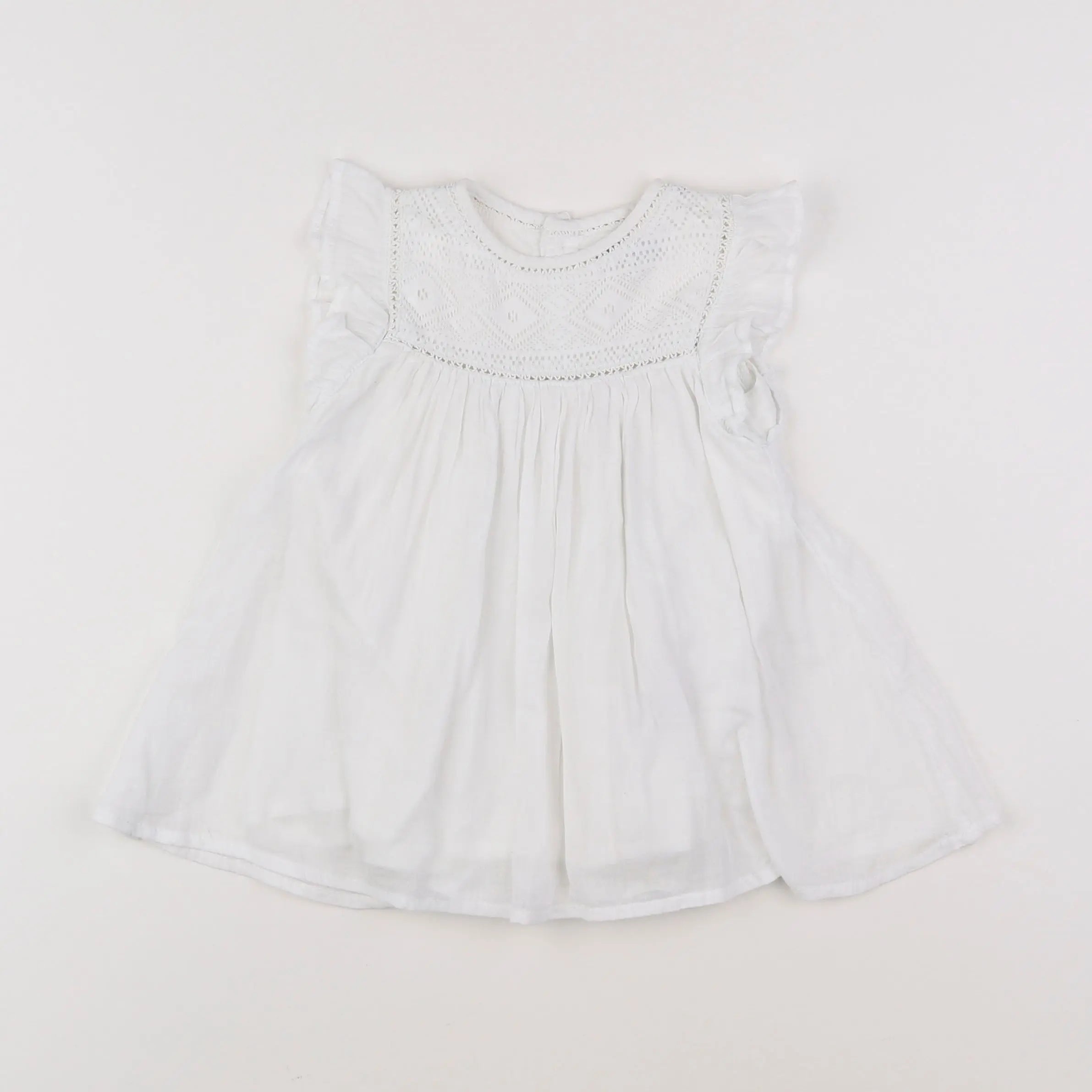 Vertbaudet - robe blanc - 9 mois