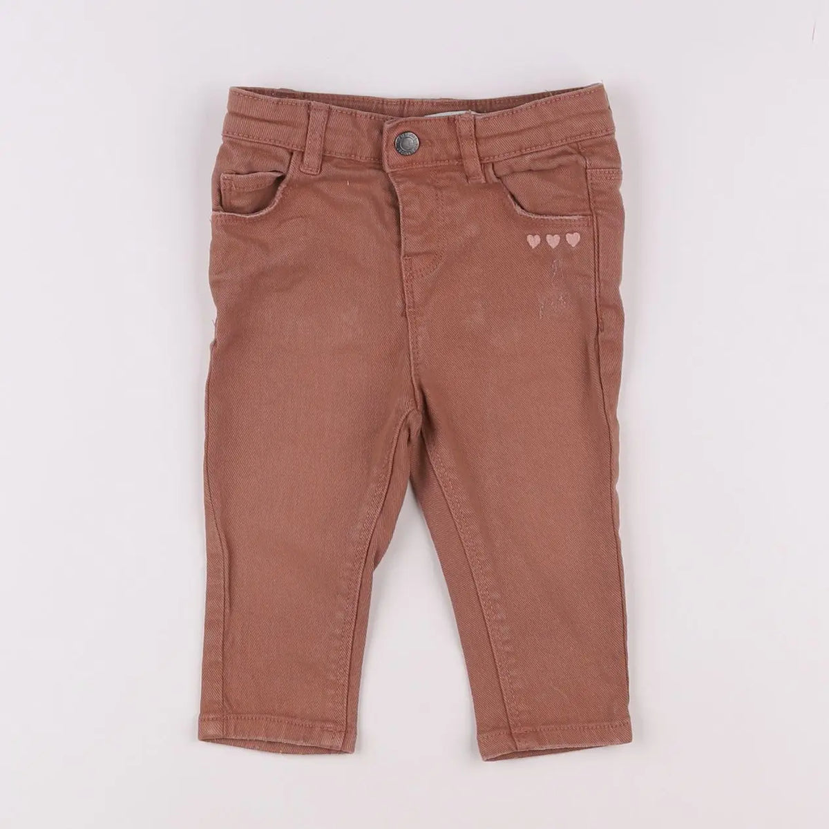 Vertbaudet - jean marron - 9 mois