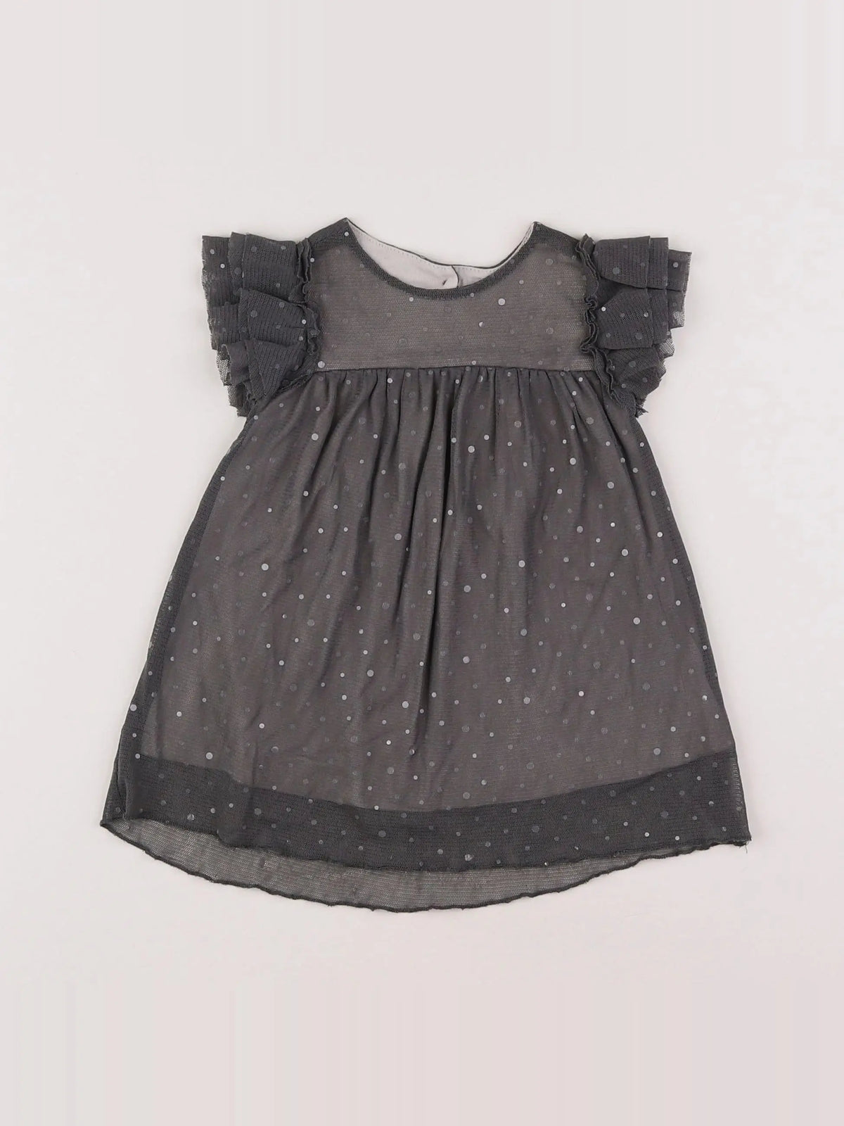 Zara - robe gris - 6/9 mois