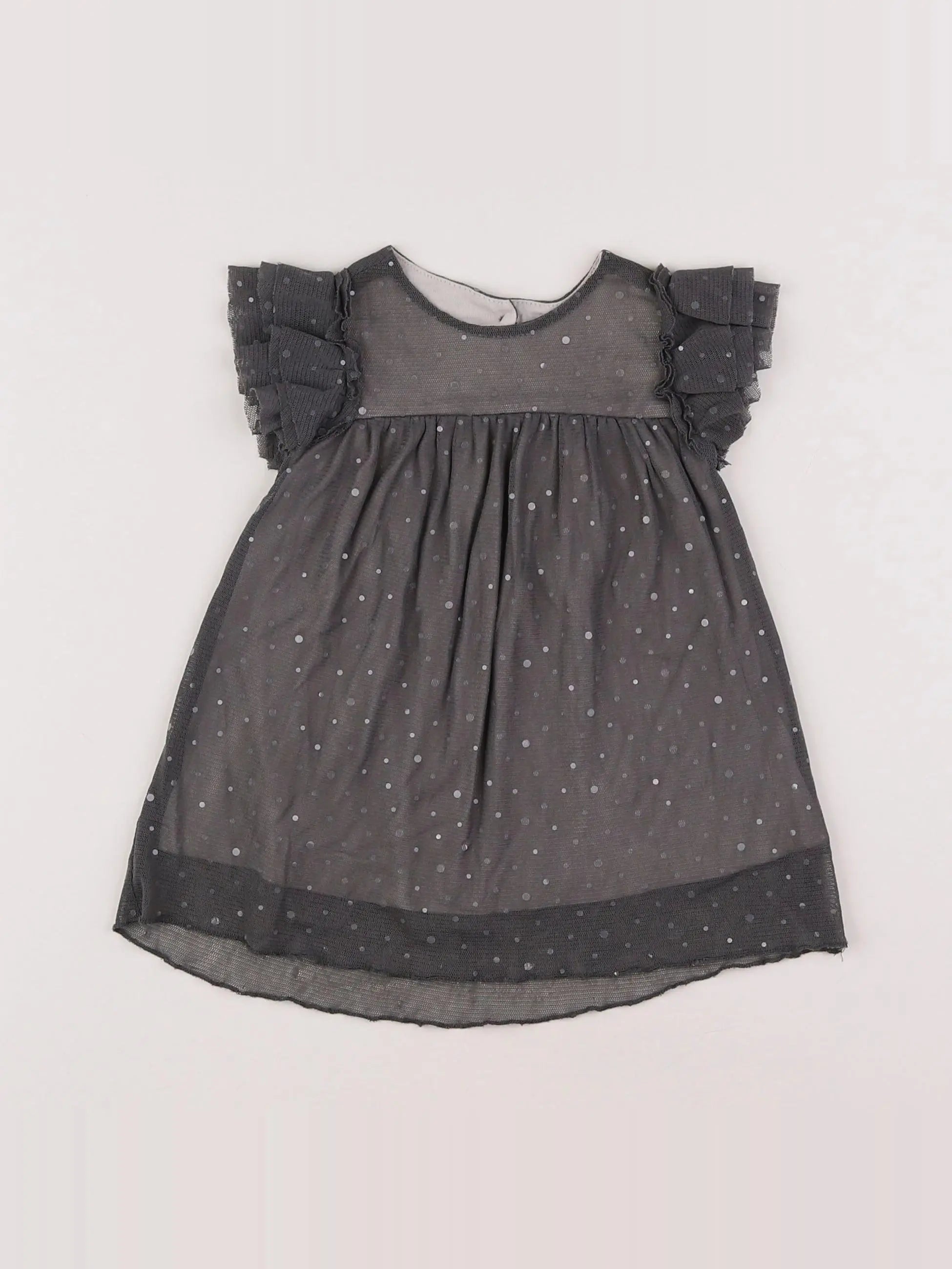 Zara - robe gris - 6/9 mois