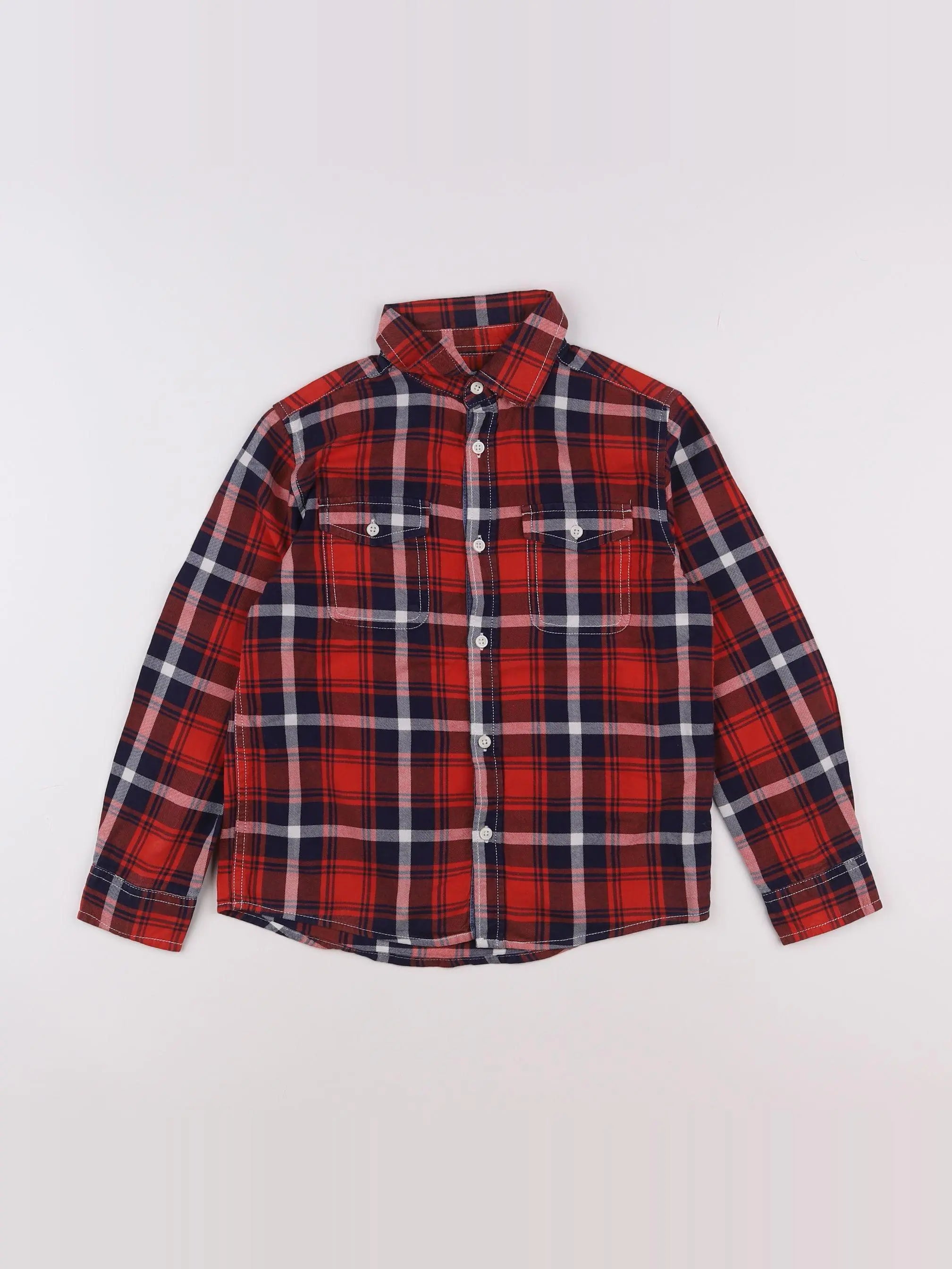 Monoprix - chemise rouge - 8 ans