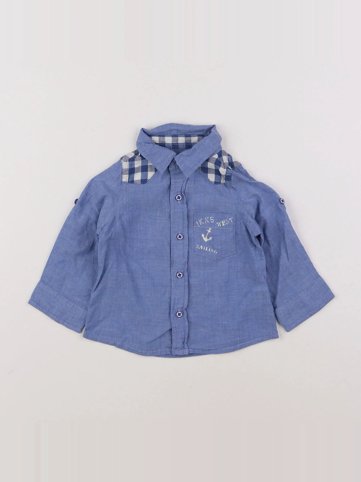IKKS - chemise bleu - 6 mois