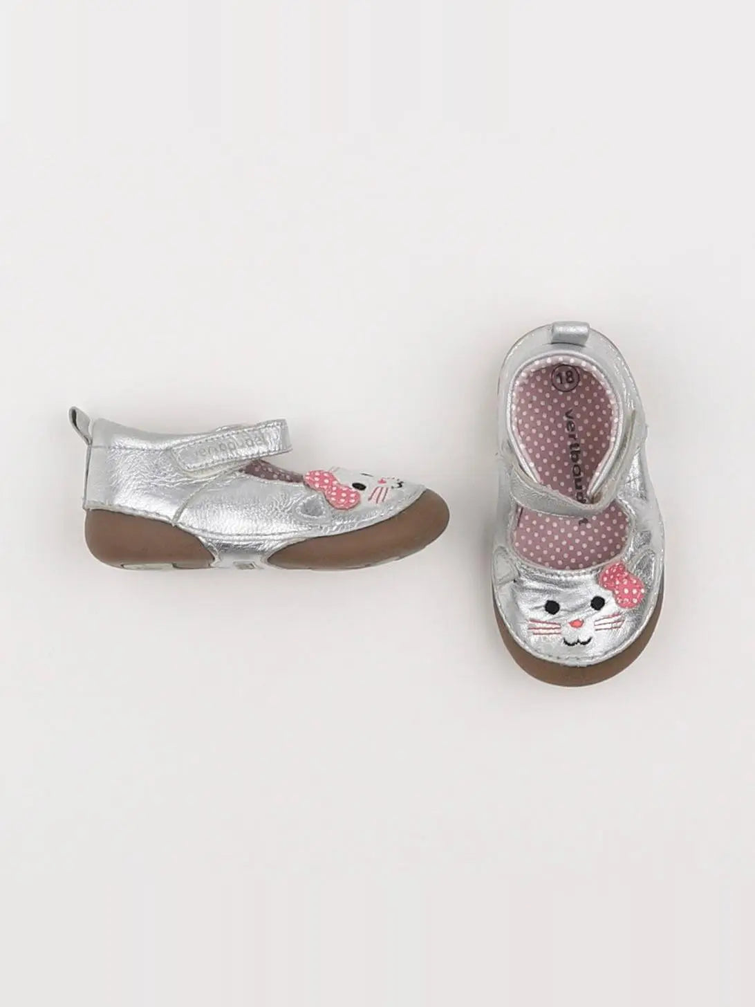 Vertbaudet - chaussons argent - pointure 18