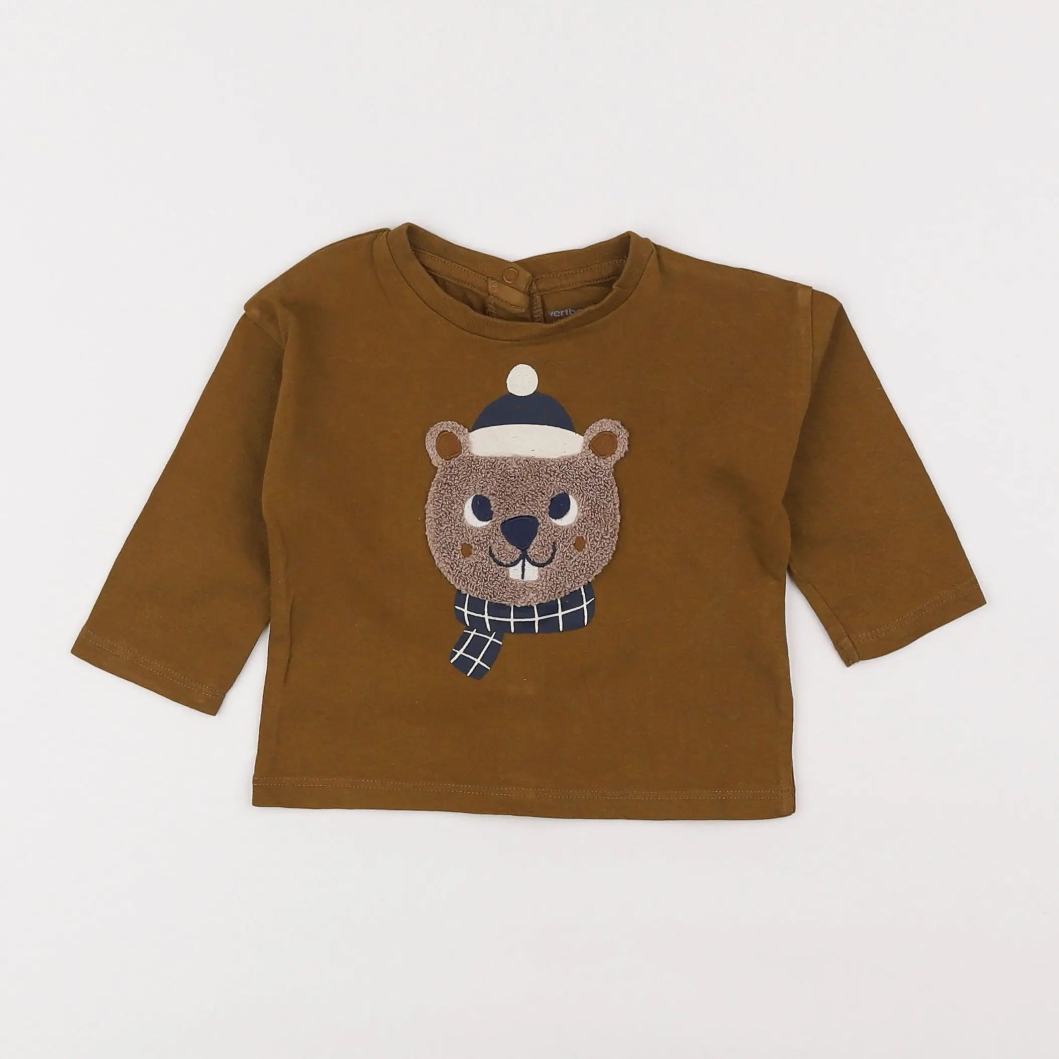 Vertbaudet - tee-shirt bronze - 6 mois