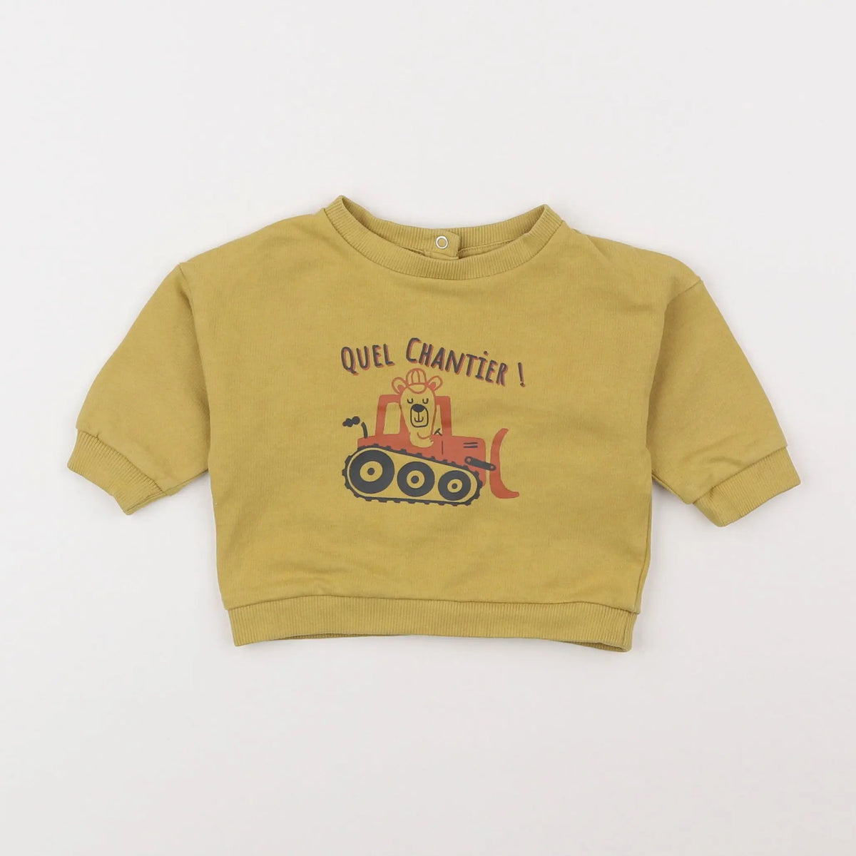 Vertbaudet - sweat jaune - 3 mois